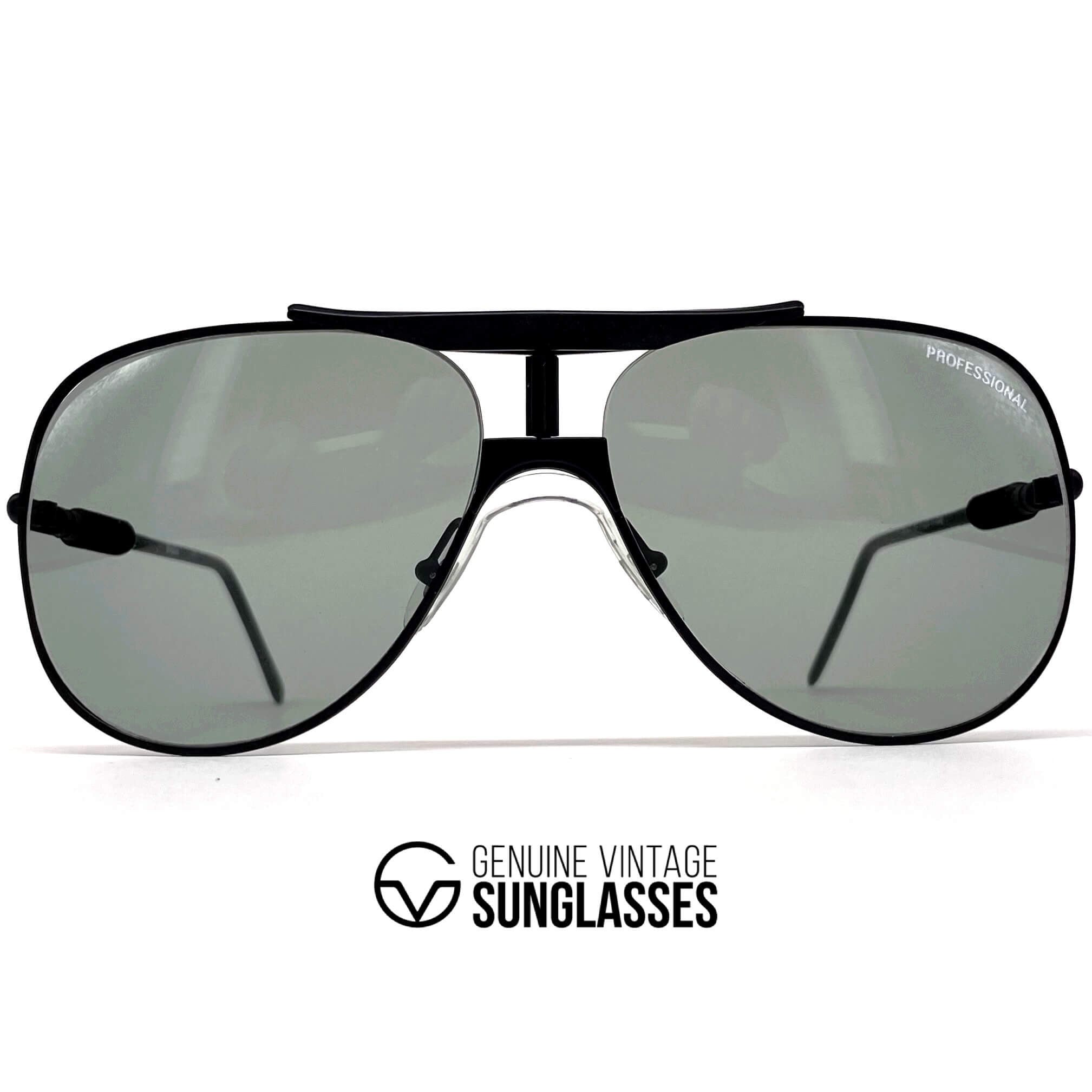Vintage ALITALIA Professional 560 black aviator sunglasses
