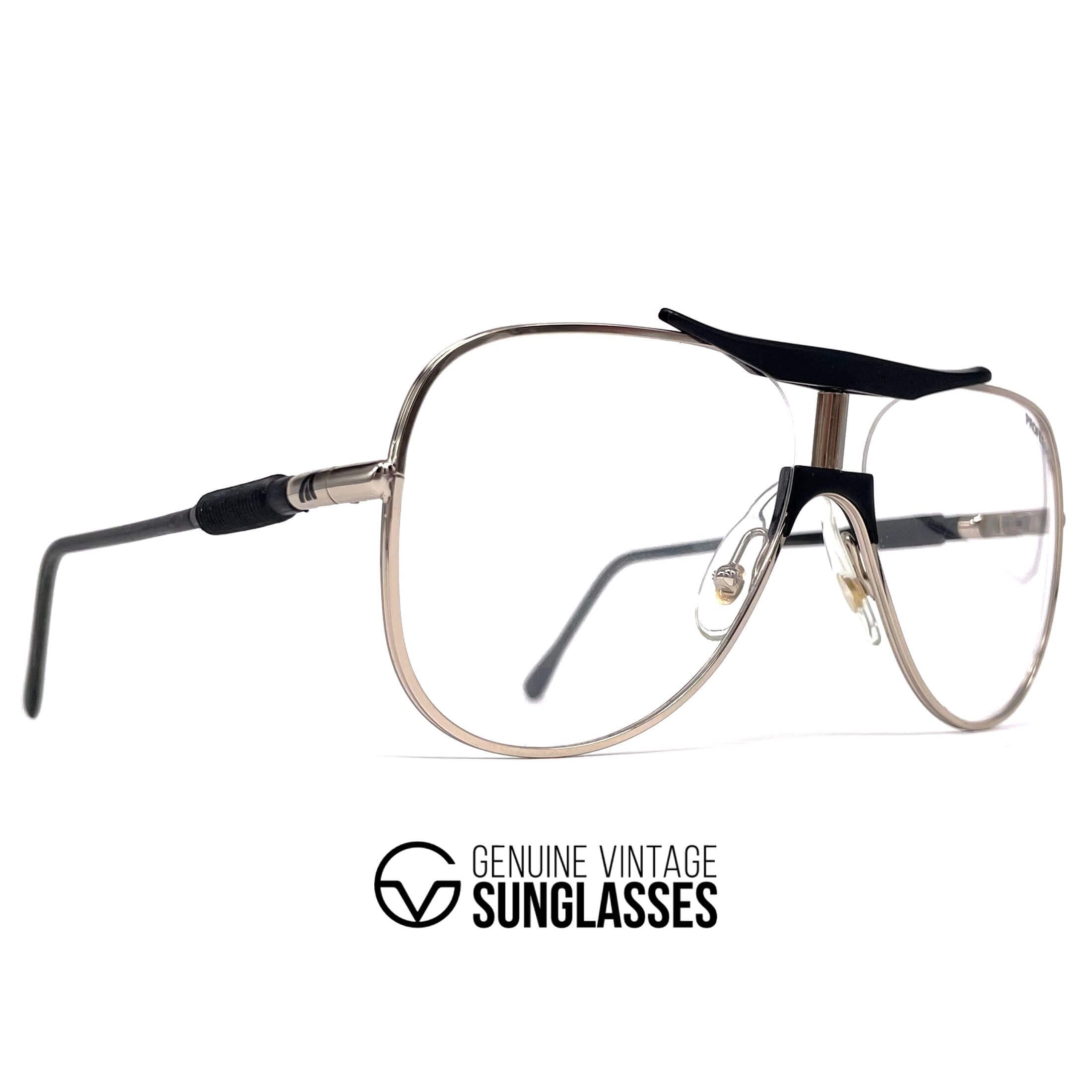 Vintage ALITALIA Professional 560 gold aviator glasses frames