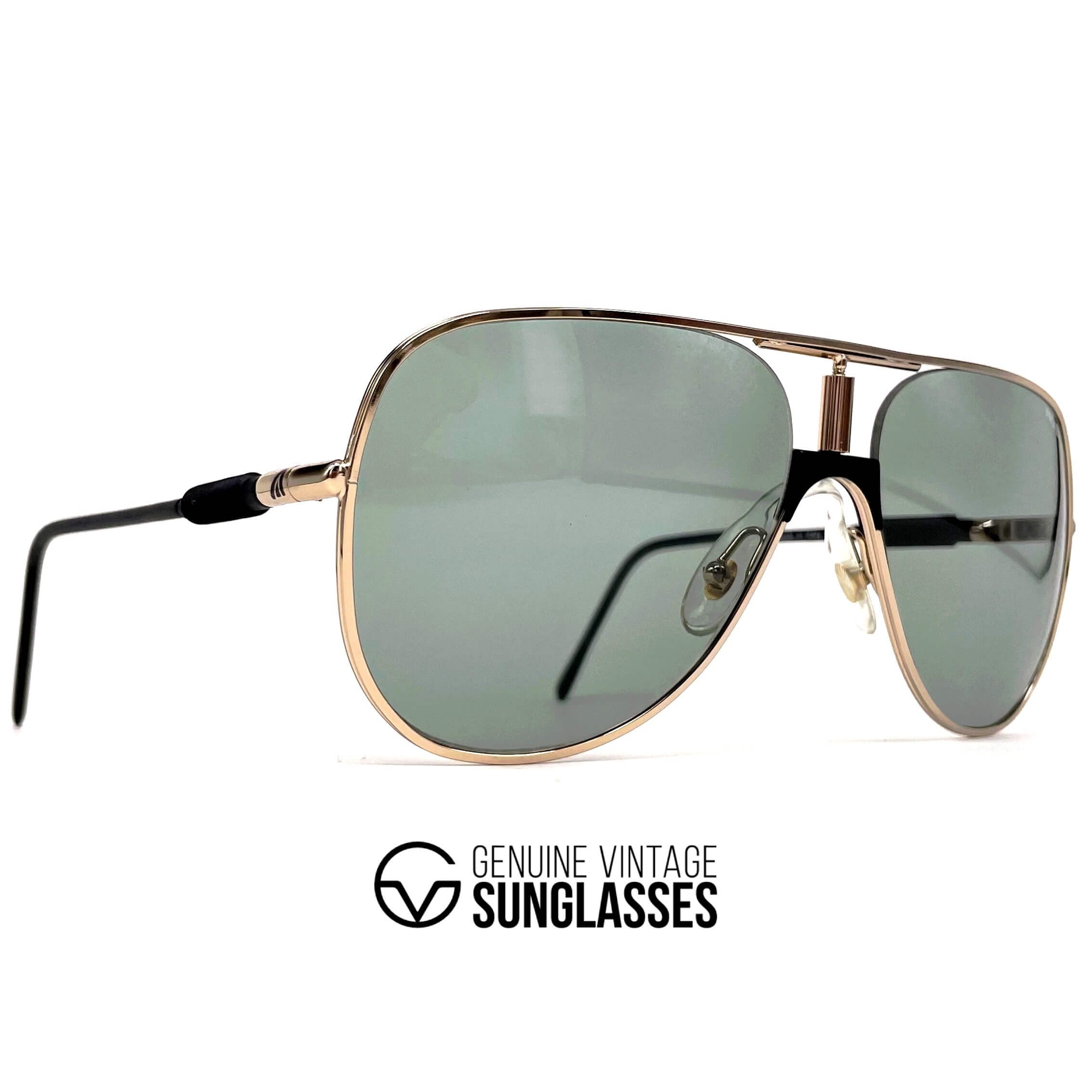 Vintage ALITALIA Professional 560 gold aviator sunglasses