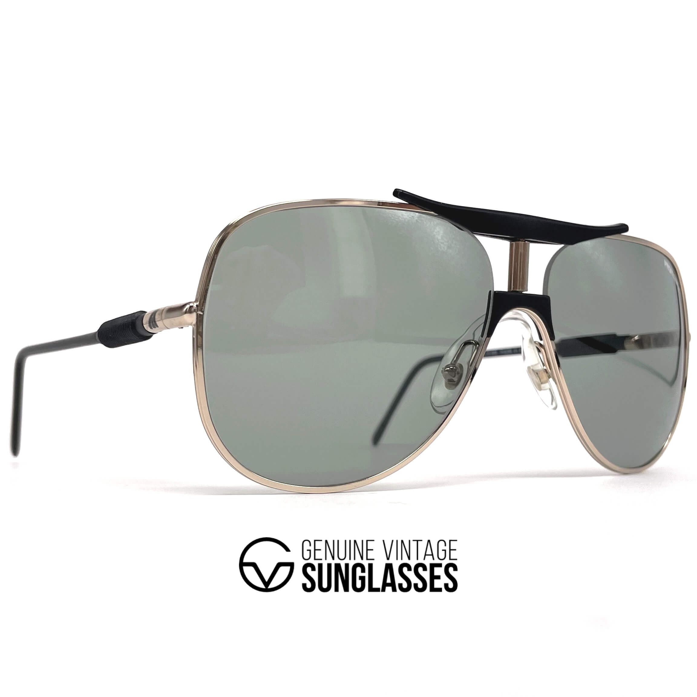 Vintage ALITALIA Professional 560 gold aviator sunglasses