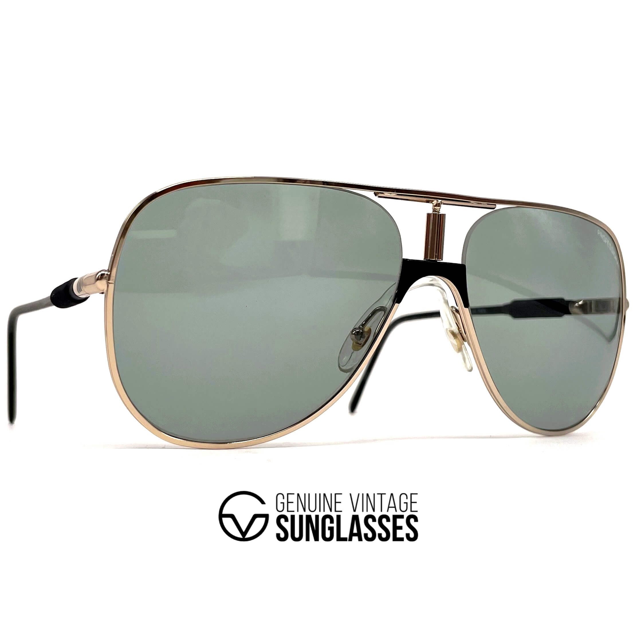 Vintage ALITALIA Professional 560 gold aviator sunglasses