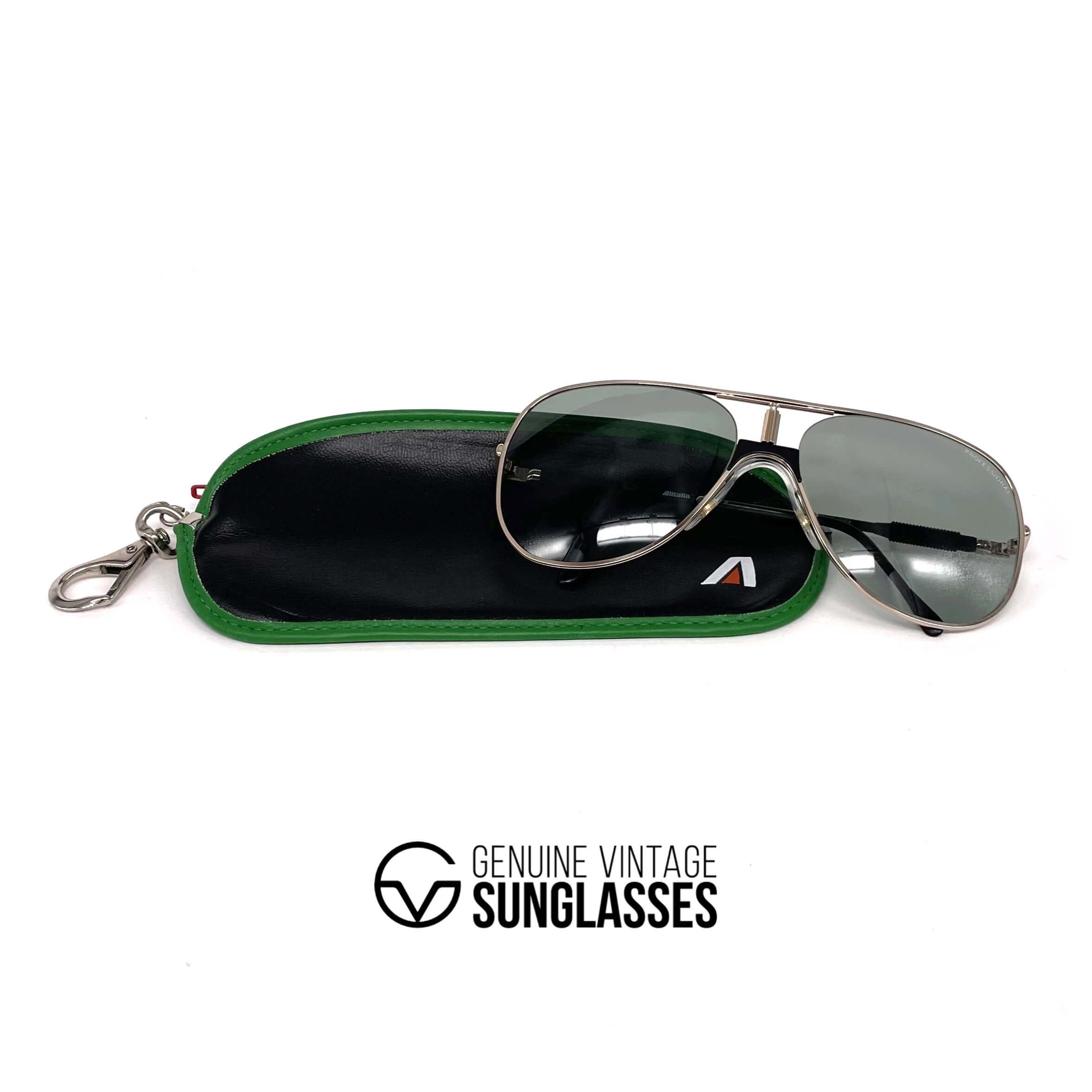 Vintage ALITALIA Professional 560 gold aviator sunglasses