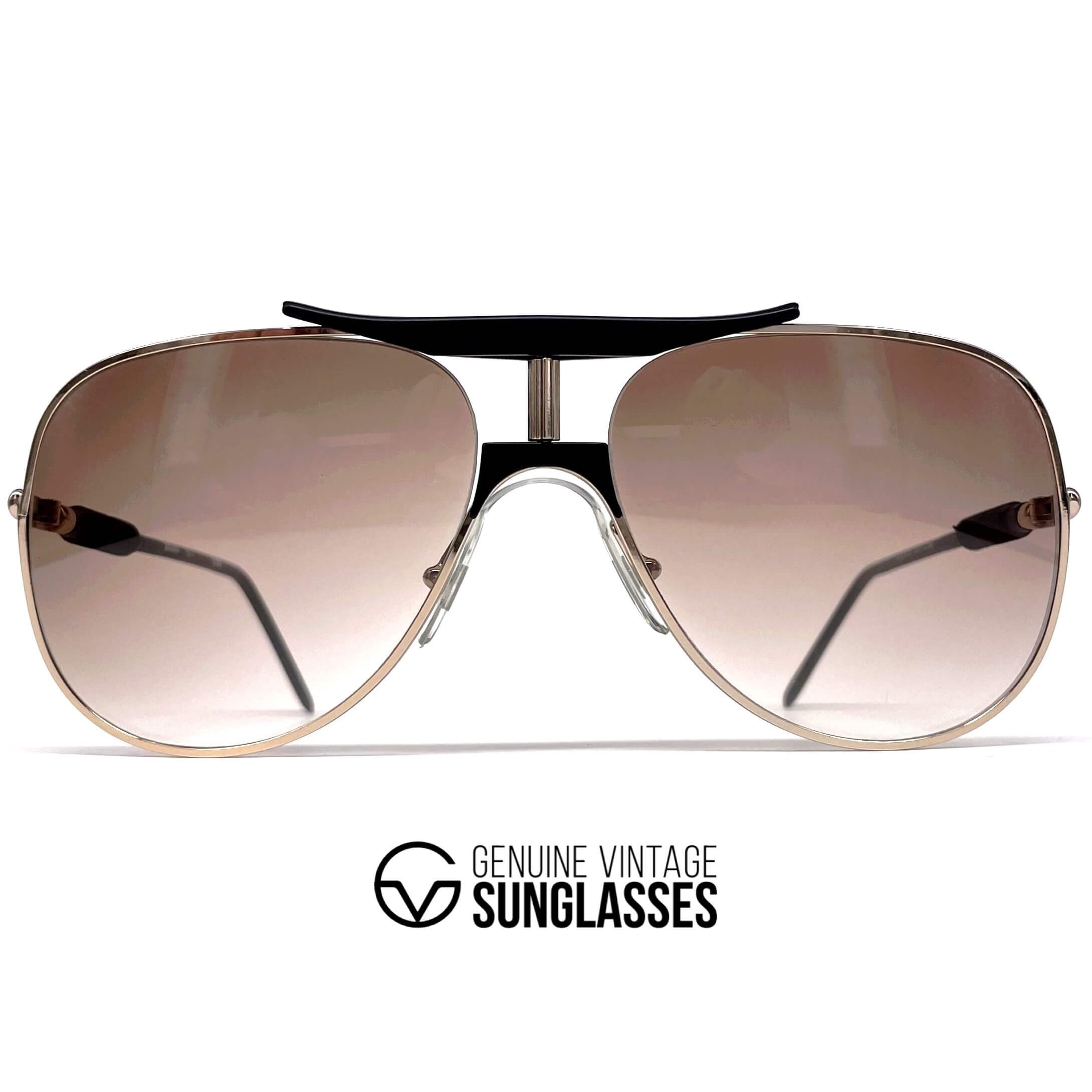 Vintage ALITALIA Professional 560 gold aviator sunglasses