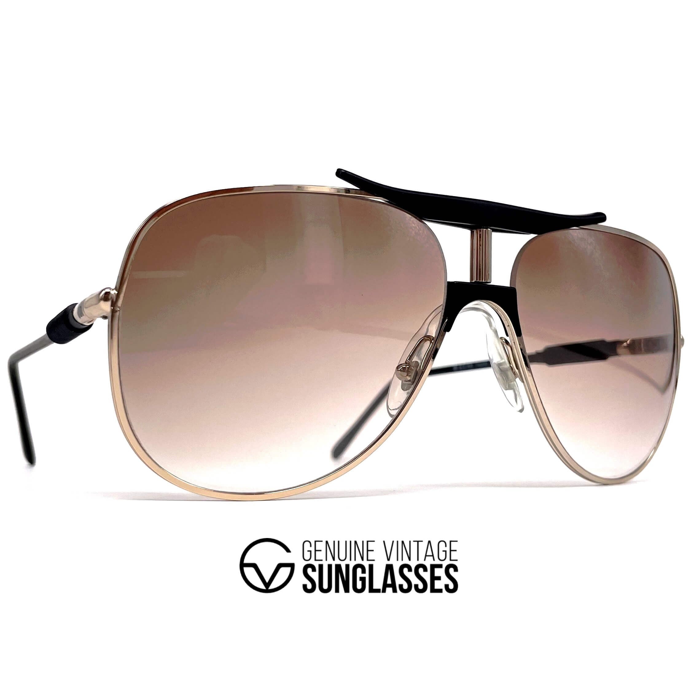 Vintage ALITALIA Professional 560 gold aviator sunglasses