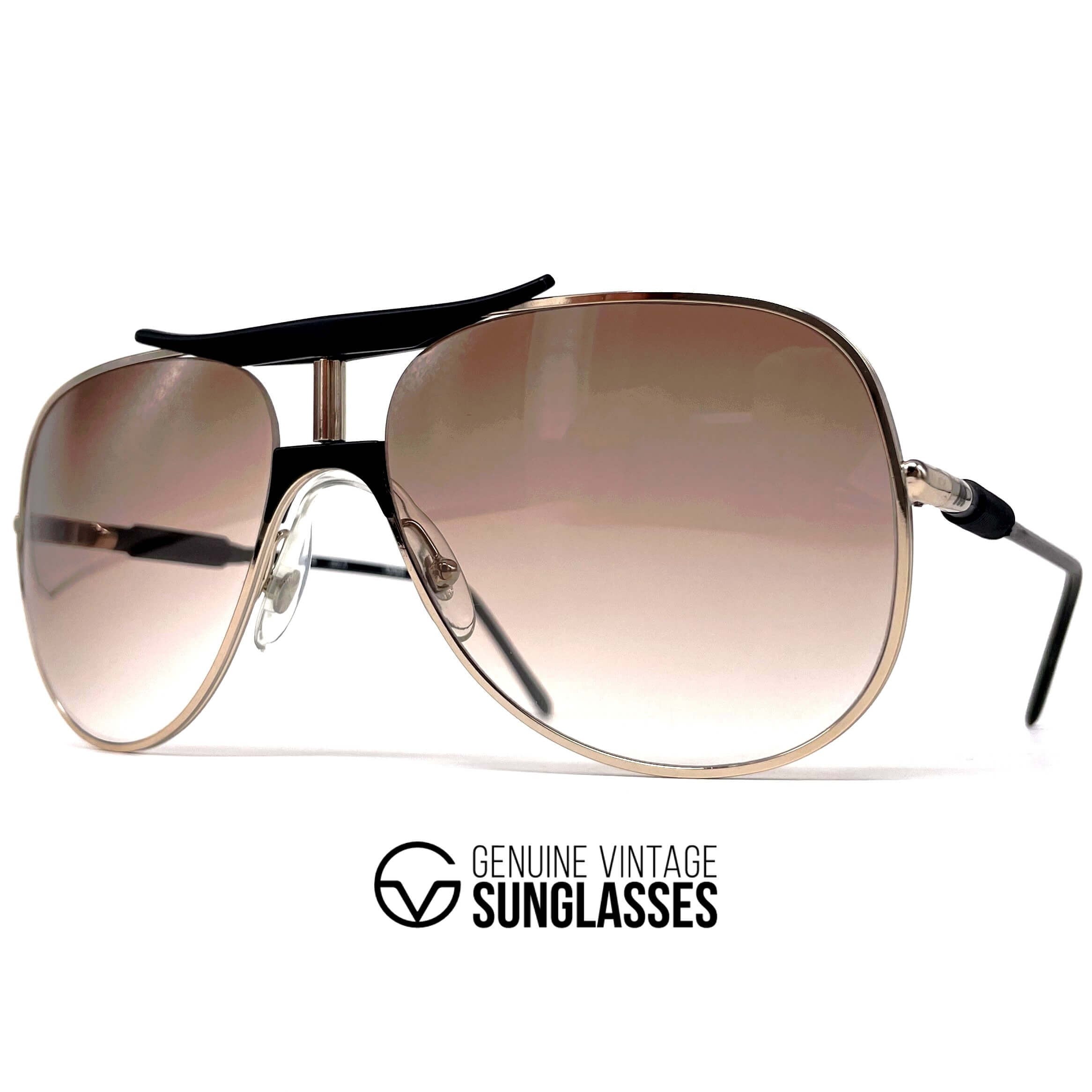 Vintage ALITALIA Professional 560 gold aviator sunglasses