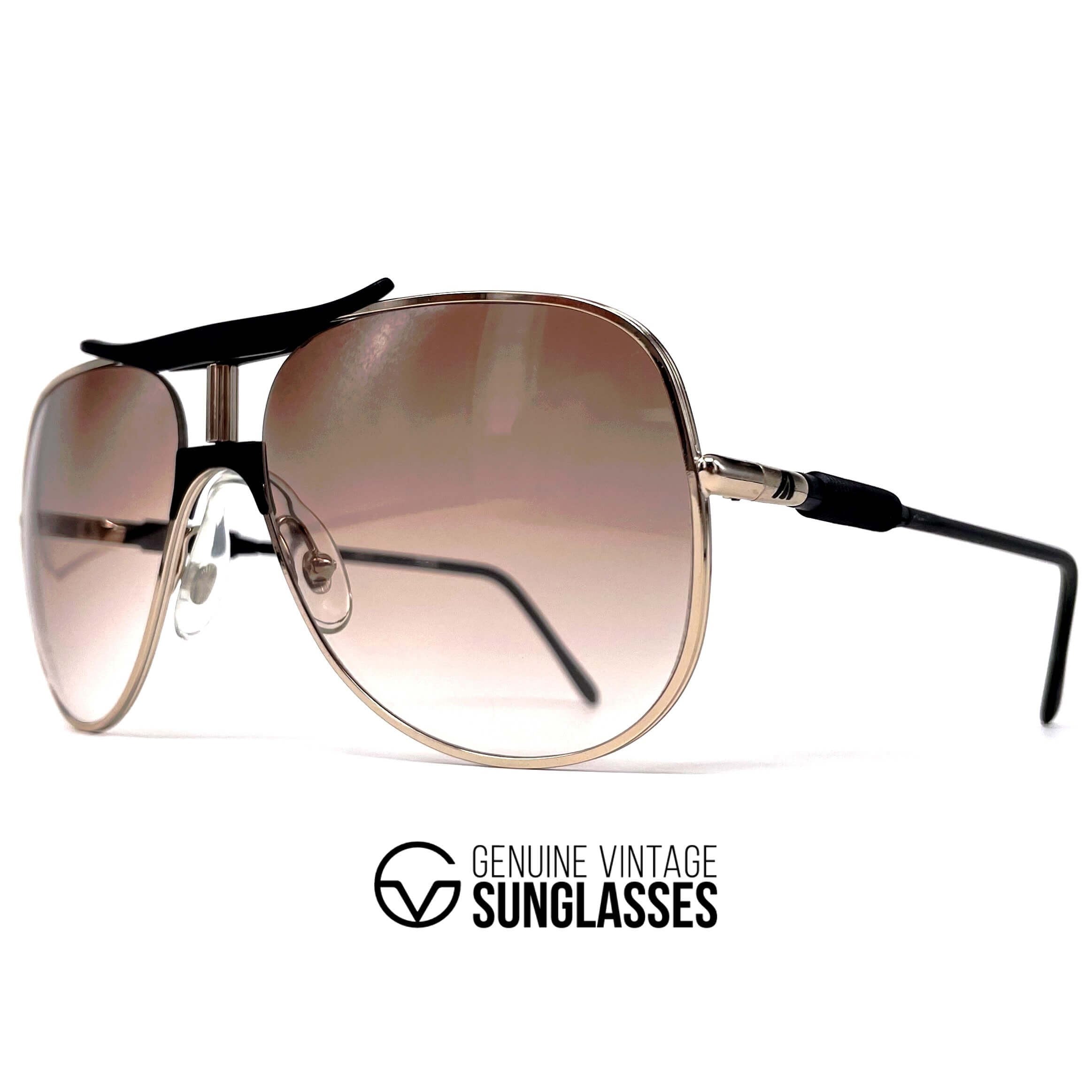 Vintage ALITALIA Professional 560 gold aviator sunglasses