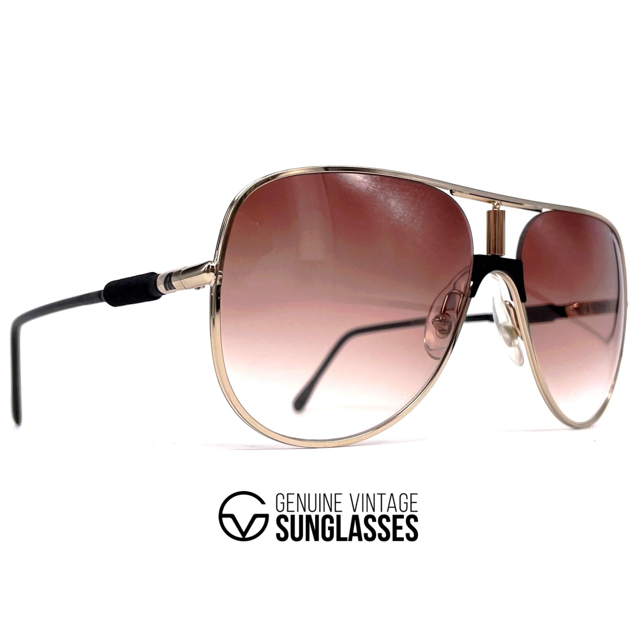 Vintage ALITALIA Professional 560 gold aviator sunglasses