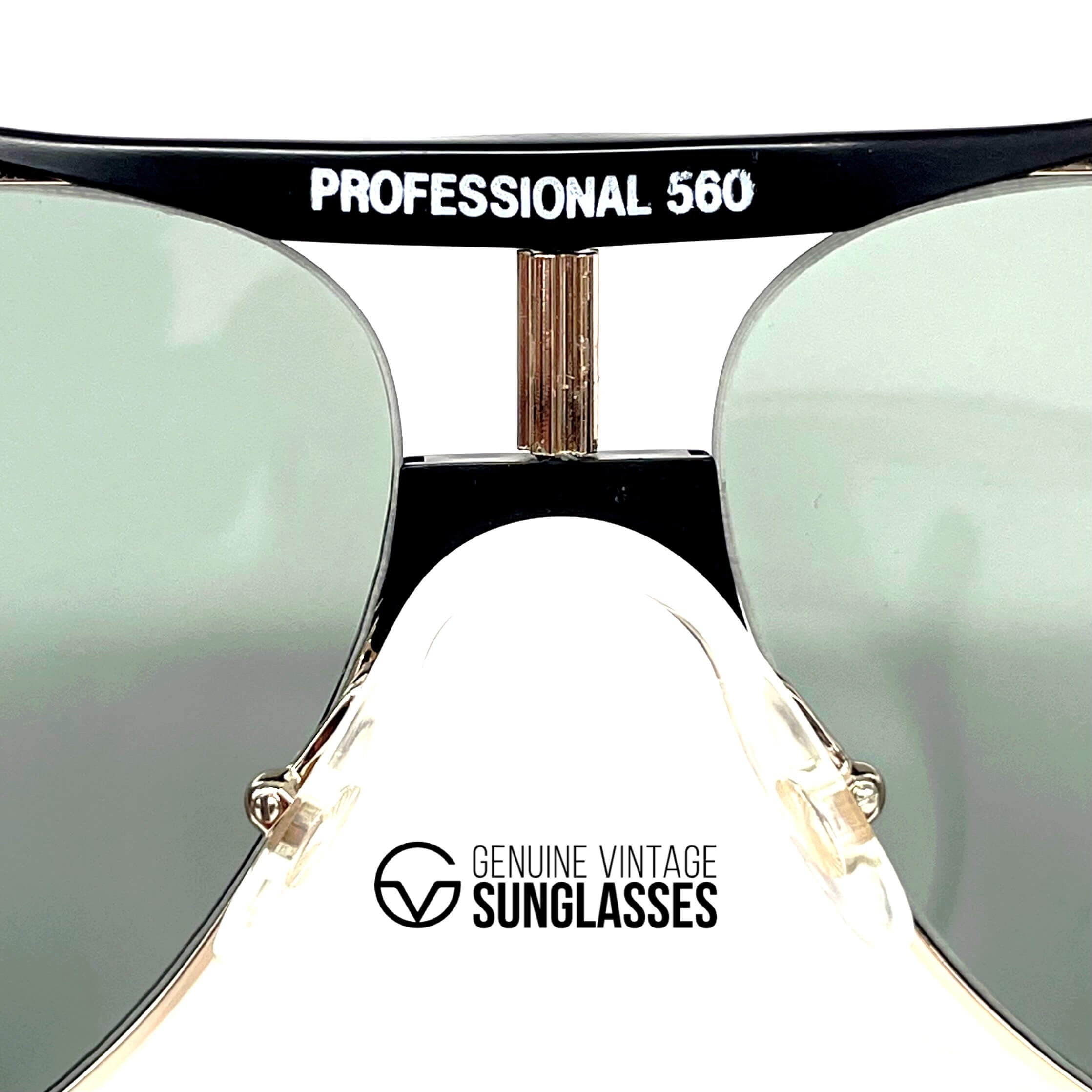 Vintage ALITALIA Professional 560 gold aviator sunglasses