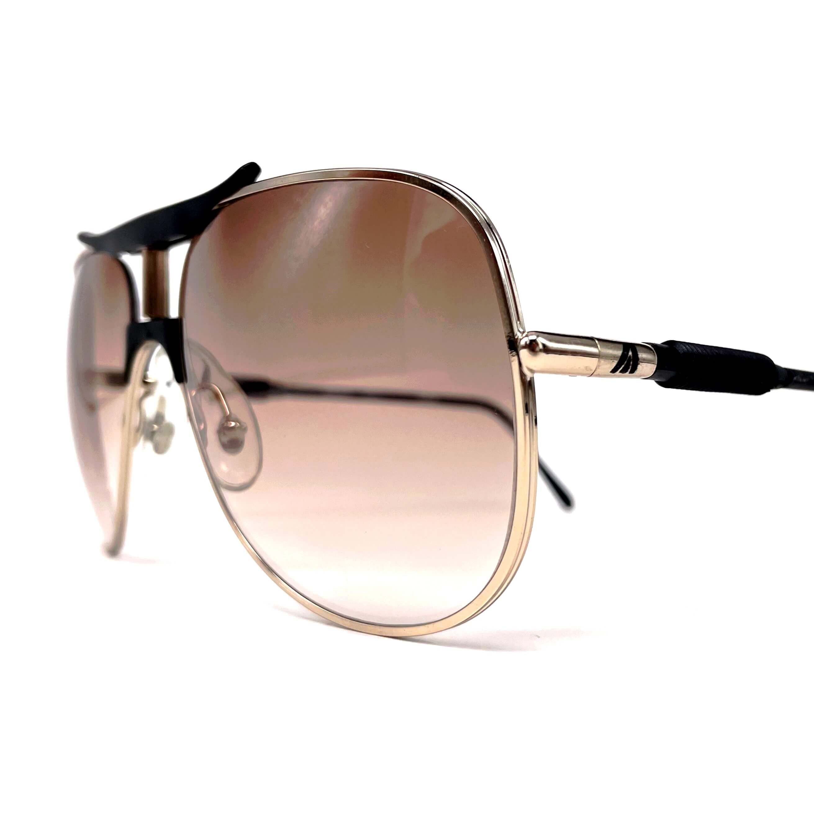 Vintage ALITALIA Professional 560 gold aviator sunglasses