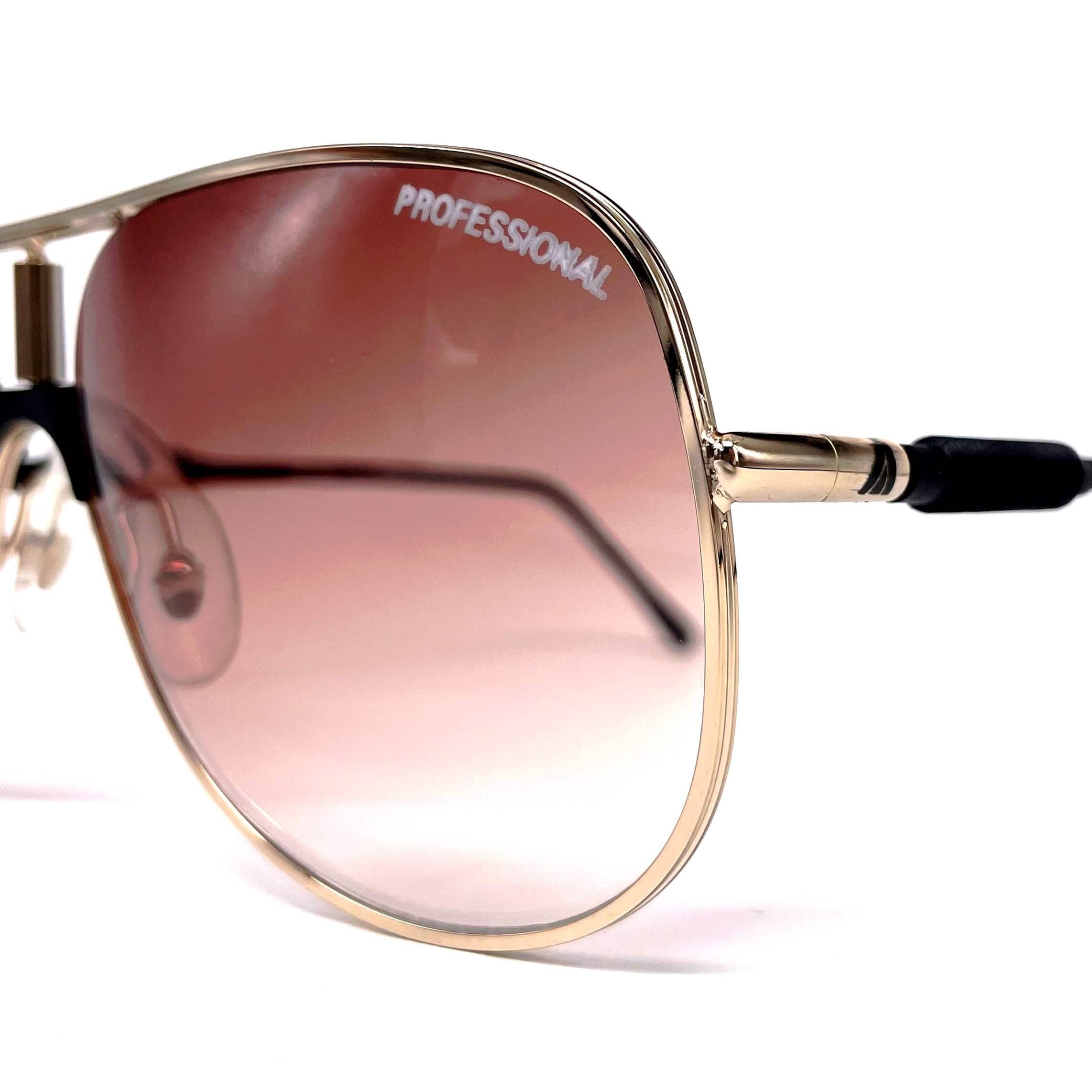 Vintage ALITALIA Professional 560 gold aviator sunglasses