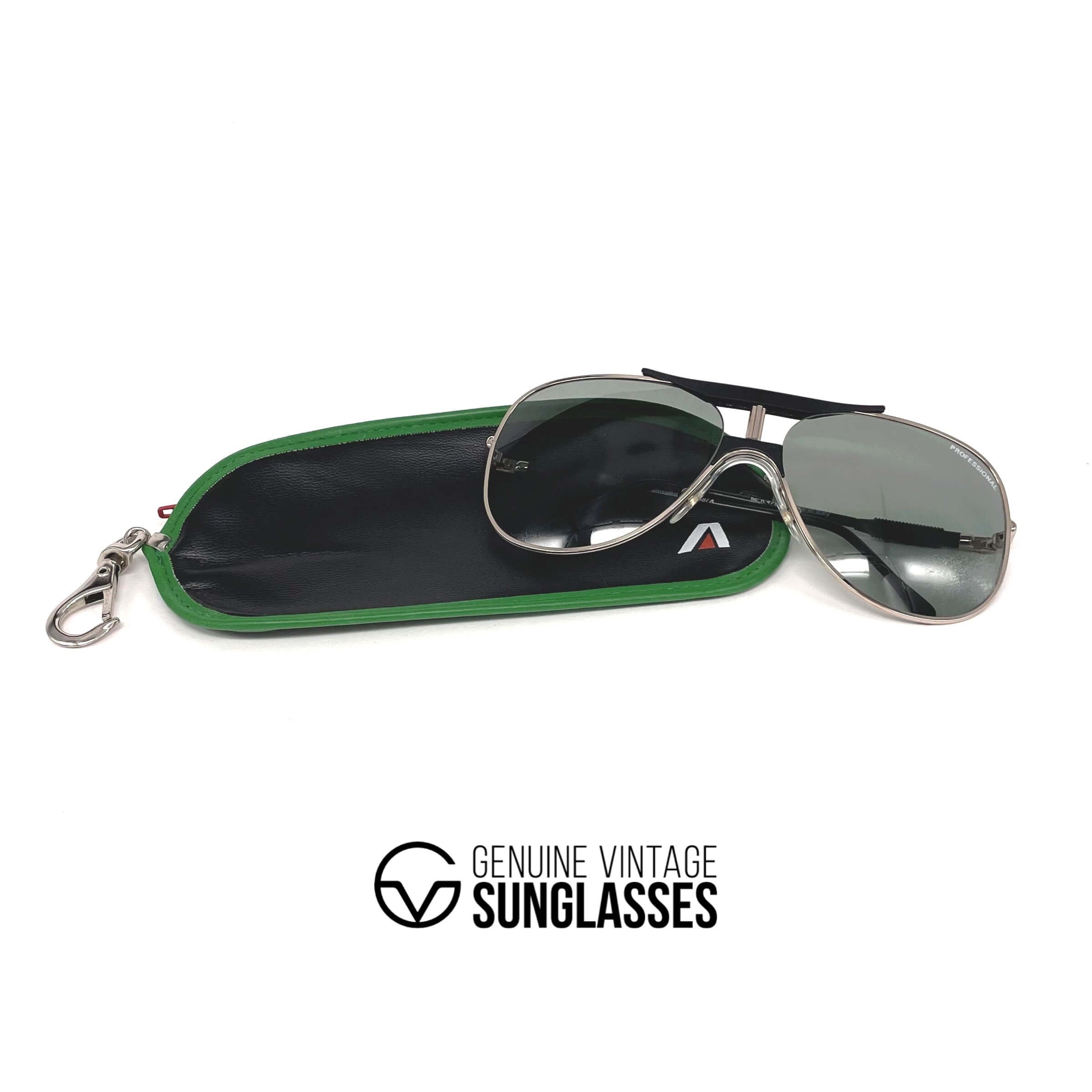 Vintage ALITALIA Professional 560 gold aviator sunglasses
