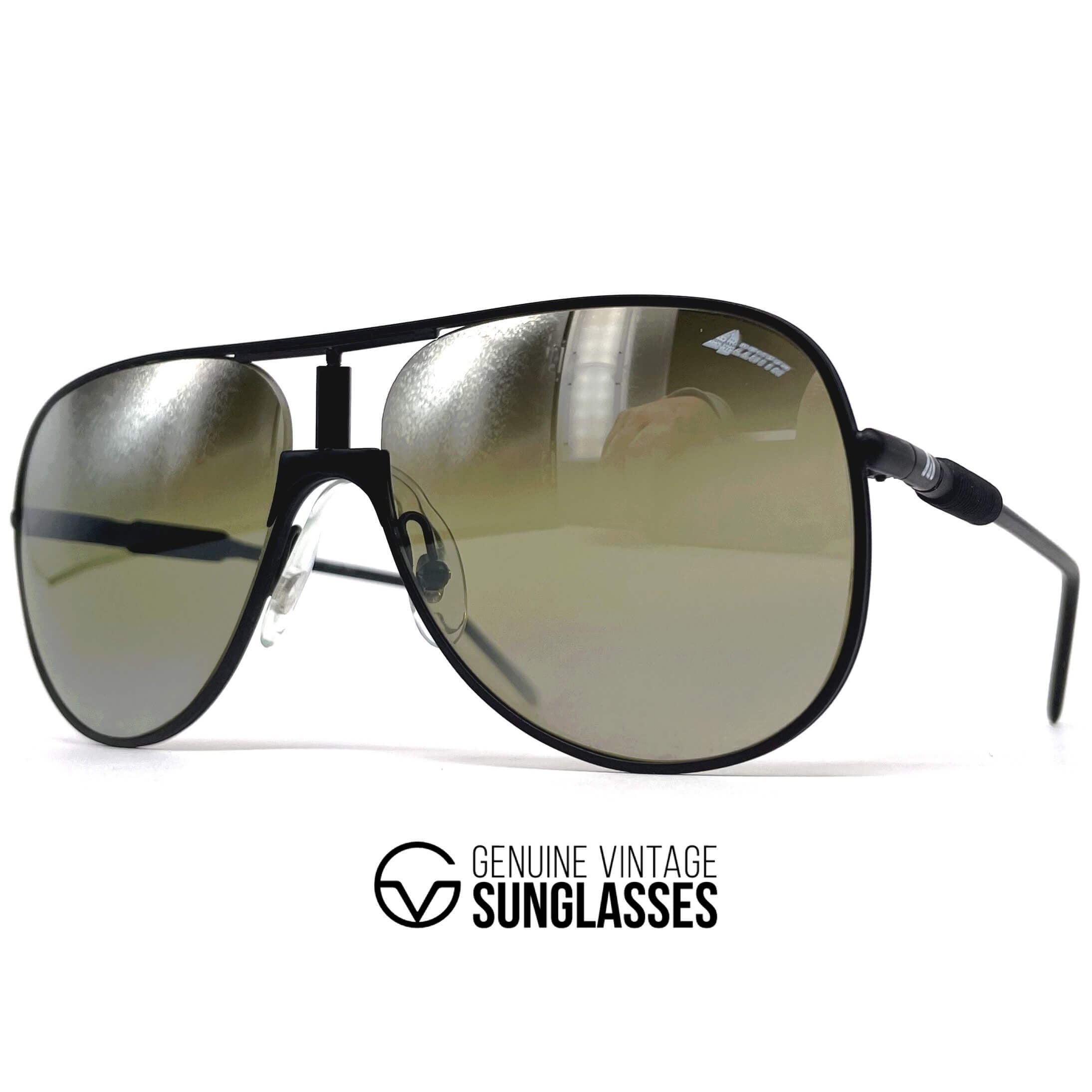 Vintage ALITALIA Professional 560 Serie Especiale black aviator sunglasses
