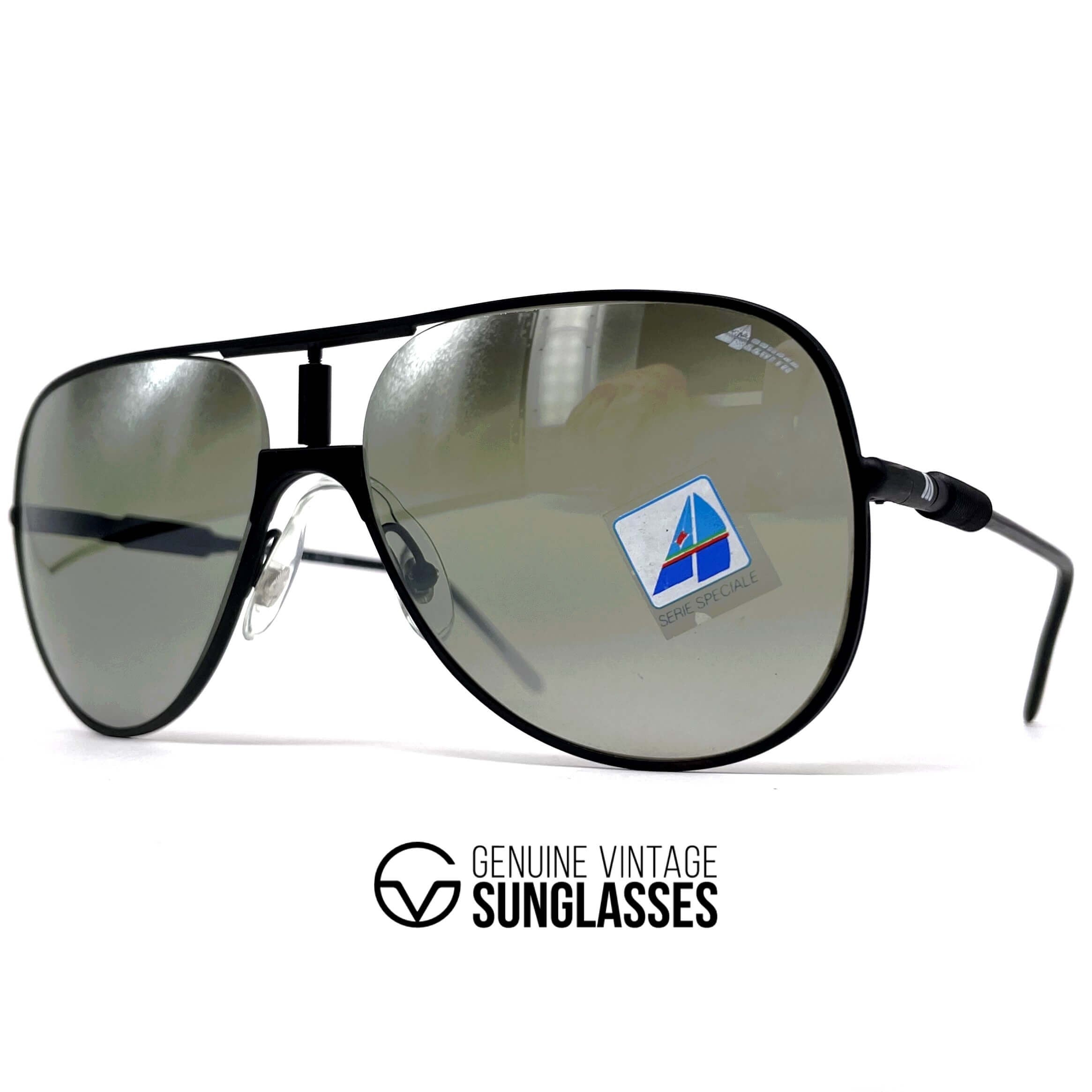 Vintage ALITALIA Professional 560 Serie Especiale black aviator sunglasses