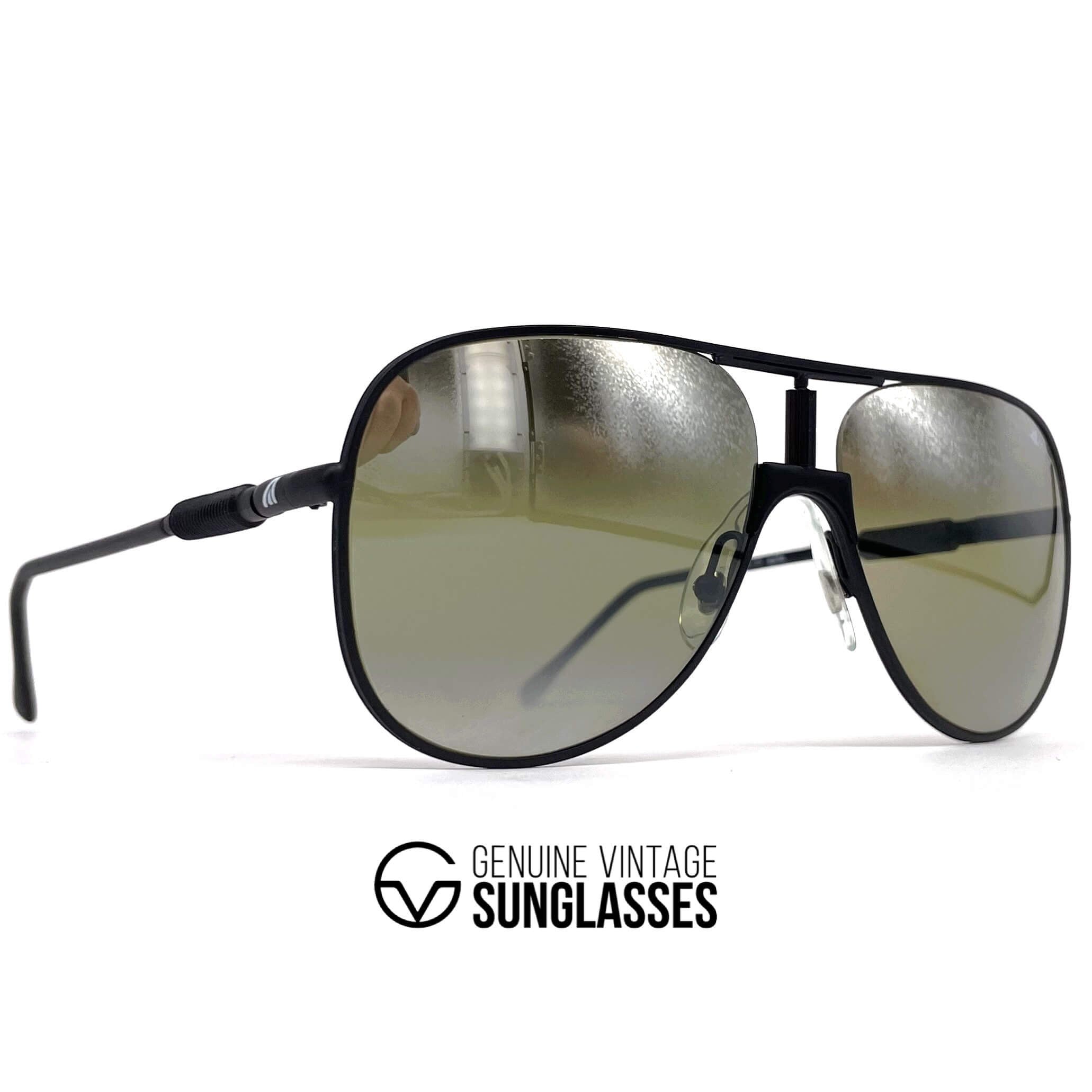 Vintage ALITALIA Professional 560 Serie Especiale black aviator sunglasses