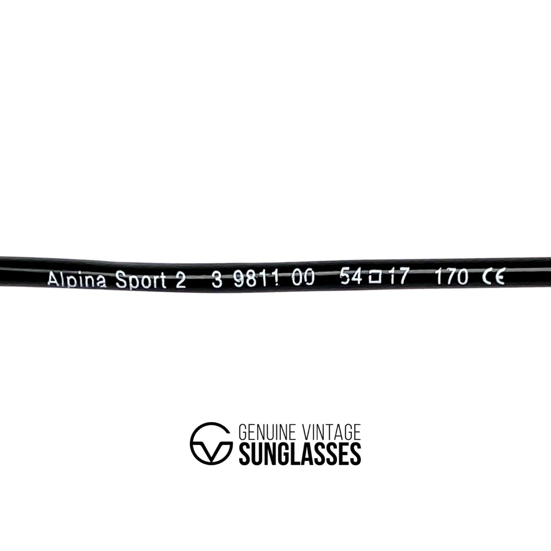 Vintage ALPINA Sport 2 gold glasses frames
