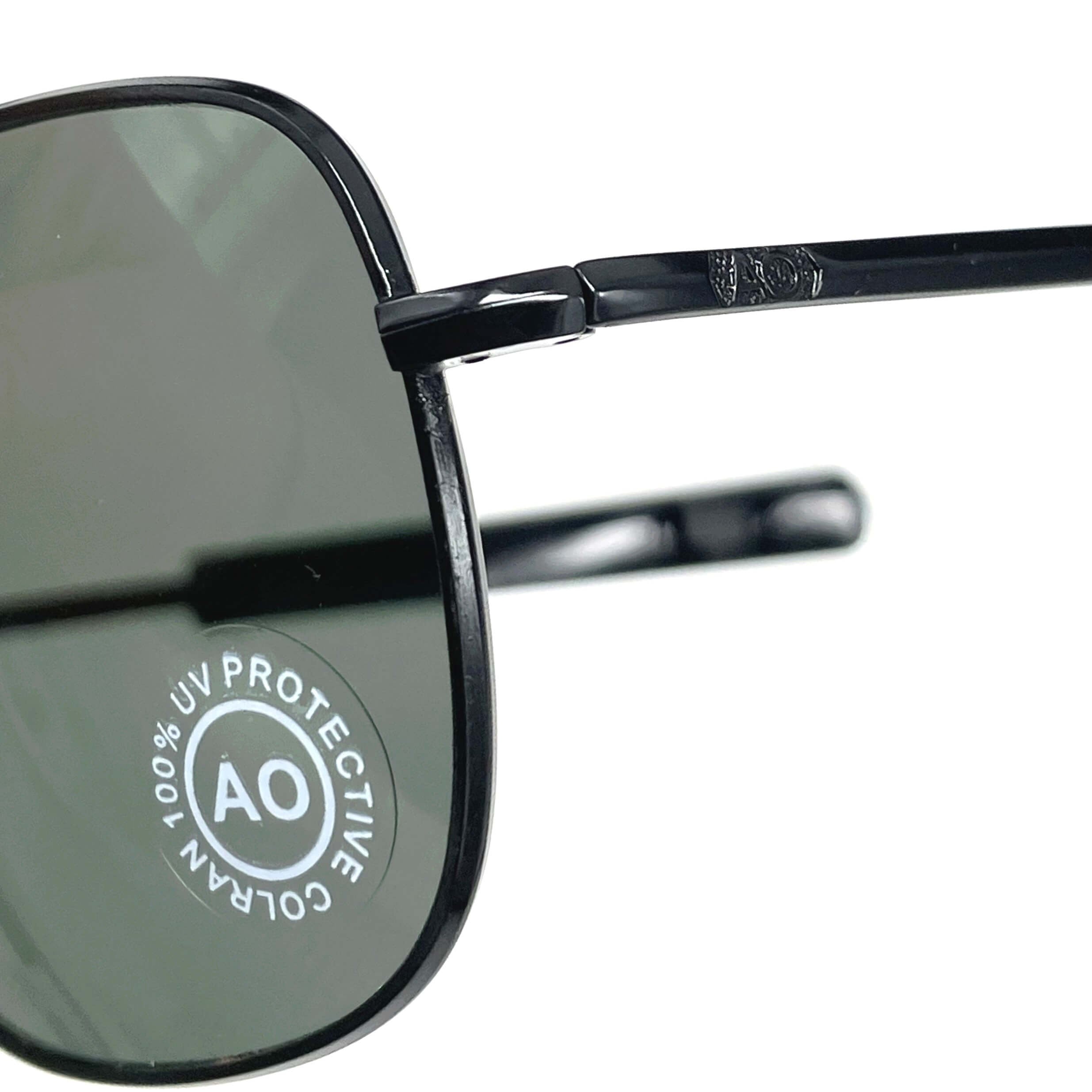 Vintage AMERICAN OPTICAL AO Command black aviator sunglasses