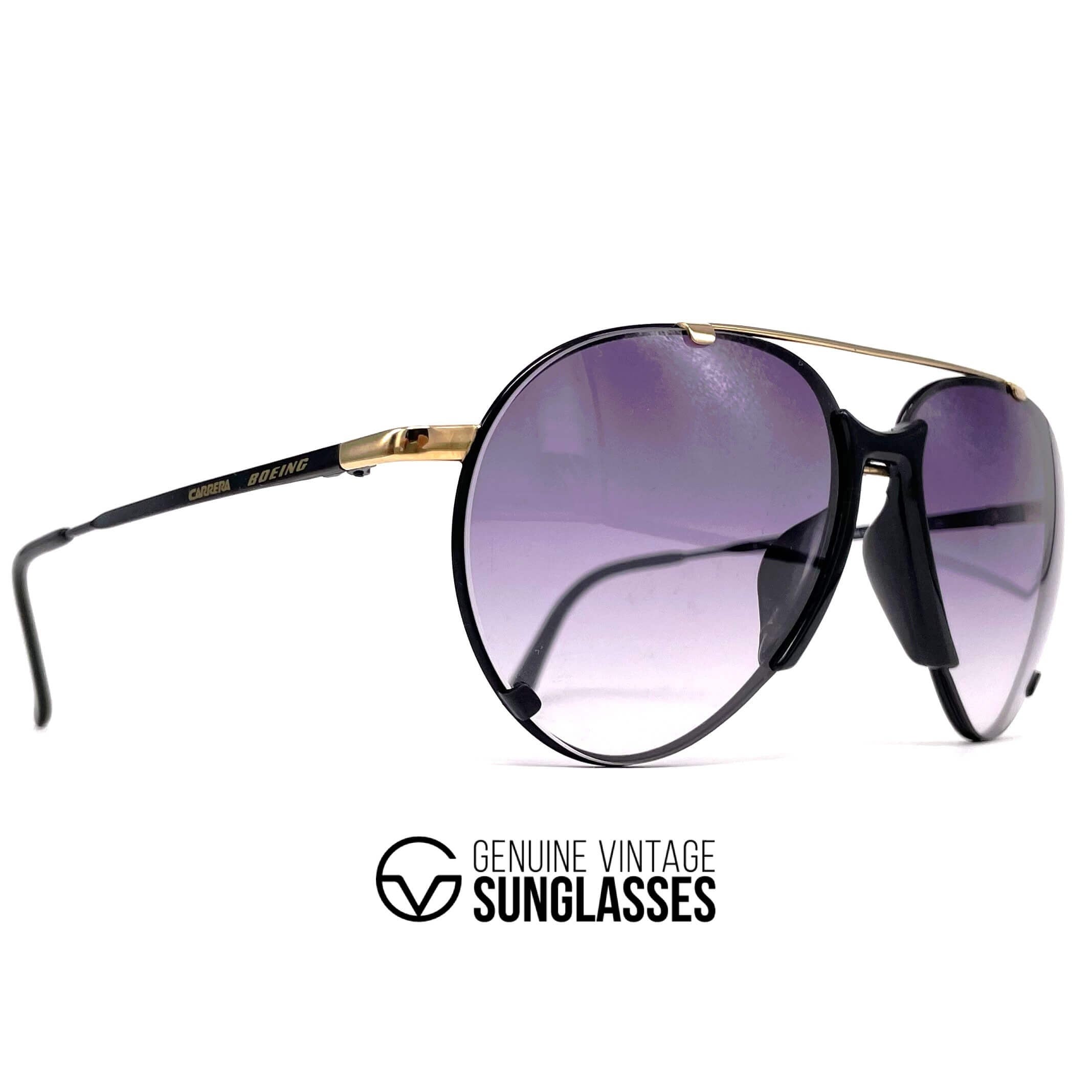 Vintage BOEING by CARRERA 5709 rimless aviator sunglasses