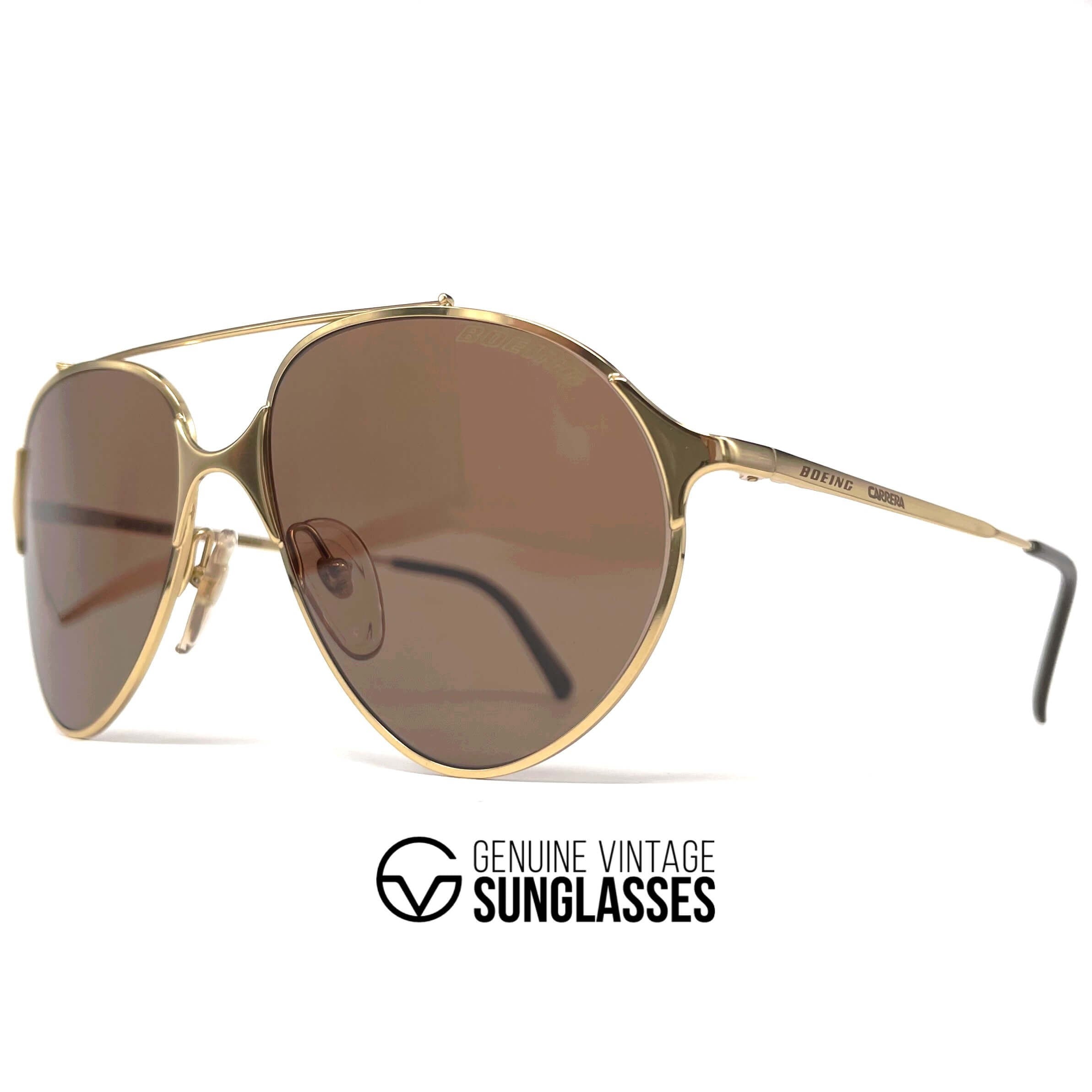 Vintage BOEING by CARRERA 5710 gold aviator sunglasses