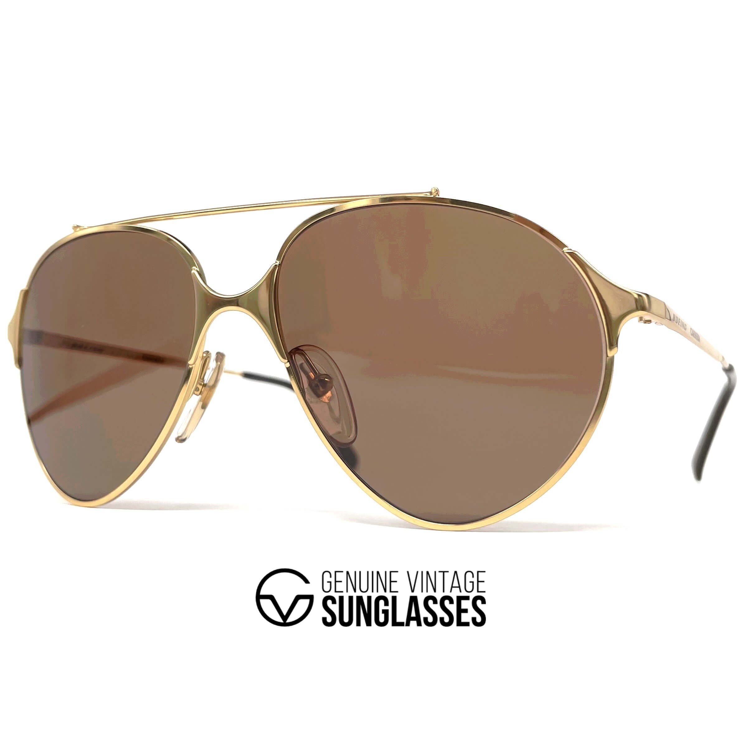 Vintage BOEING by CARRERA 5710 gold aviator sunglasses