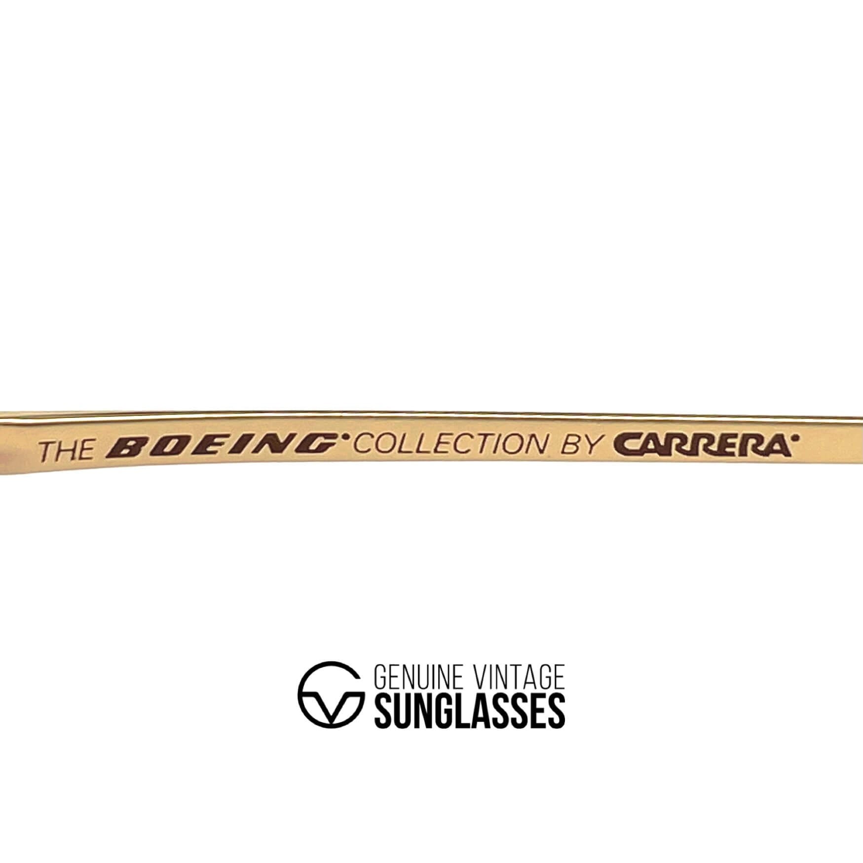 Vintage BOEING by CARRERA 5710 gold aviator sunglasses