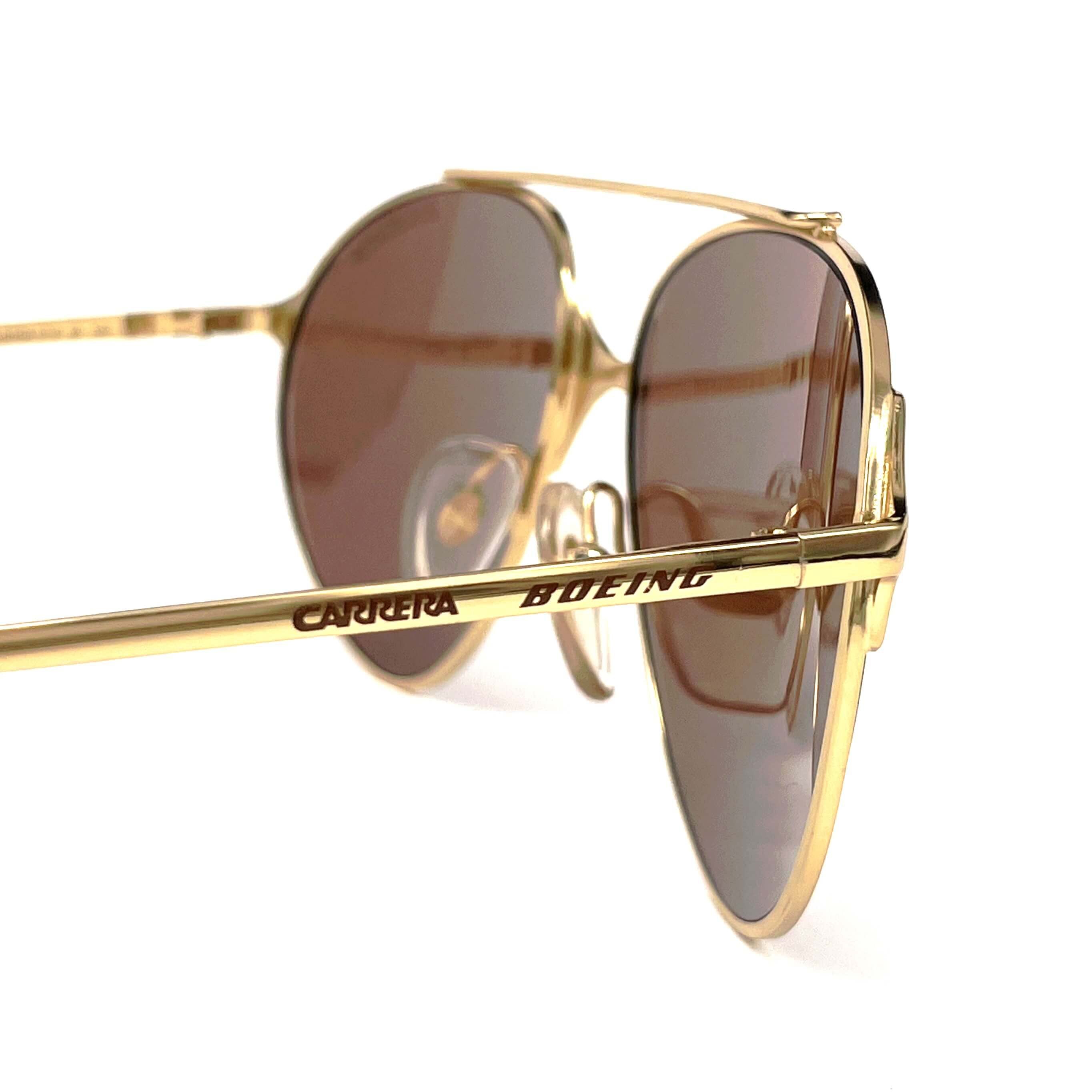 Vintage BOEING by CARRERA 5710 gold aviator sunglasses