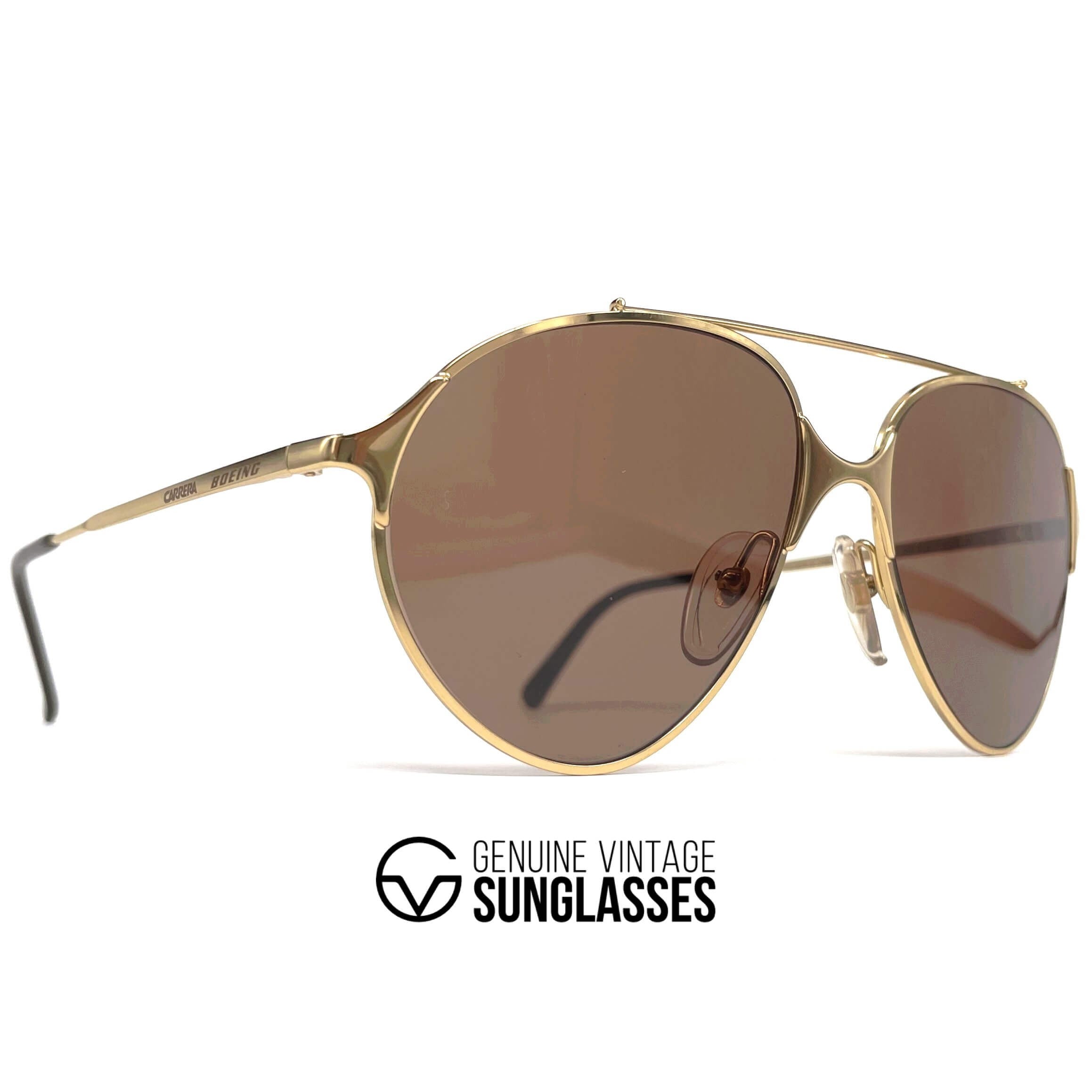 Vintage BOEING by CARRERA 5710 gold aviator sunglasses