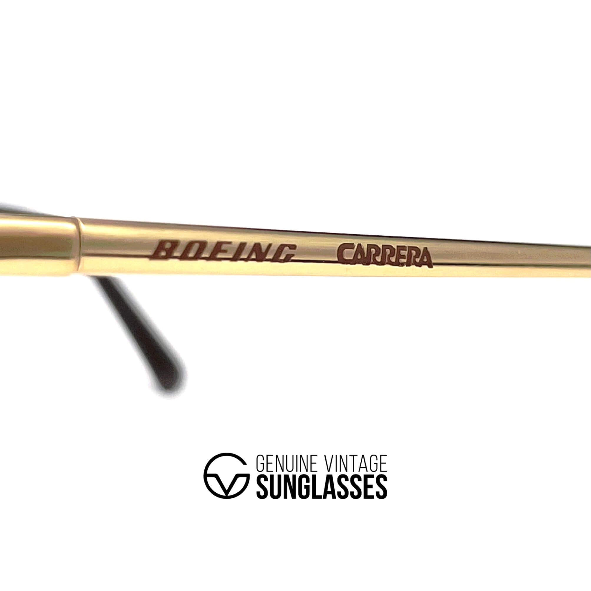 Vintage BOEING by CARRERA 5710 gold aviator sunglasses