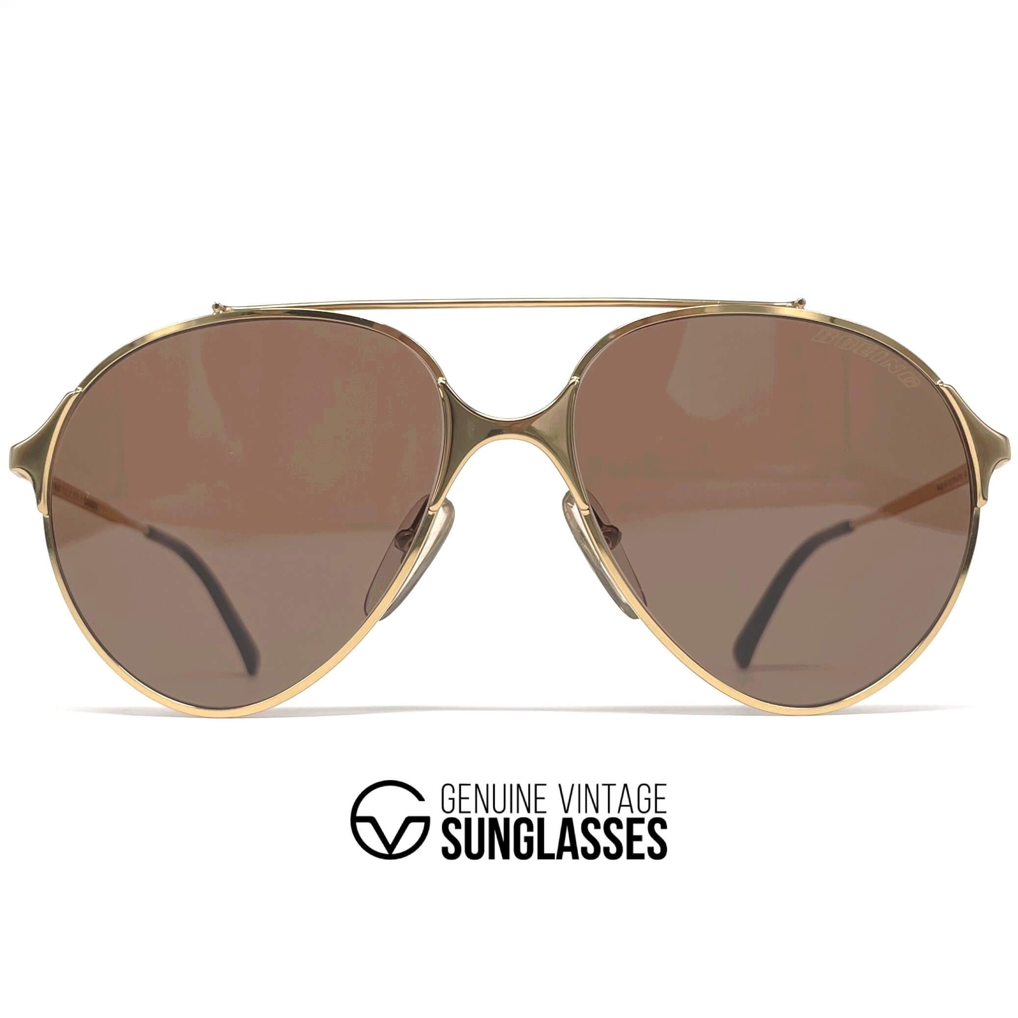 Vintage BOEING by CARRERA 5710 gold aviator sunglasses