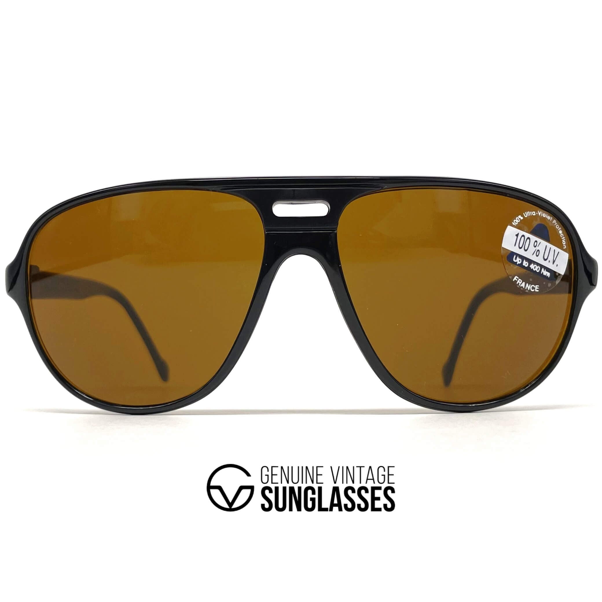 Vintage BOLLE 424 black aviator sports sunglasses