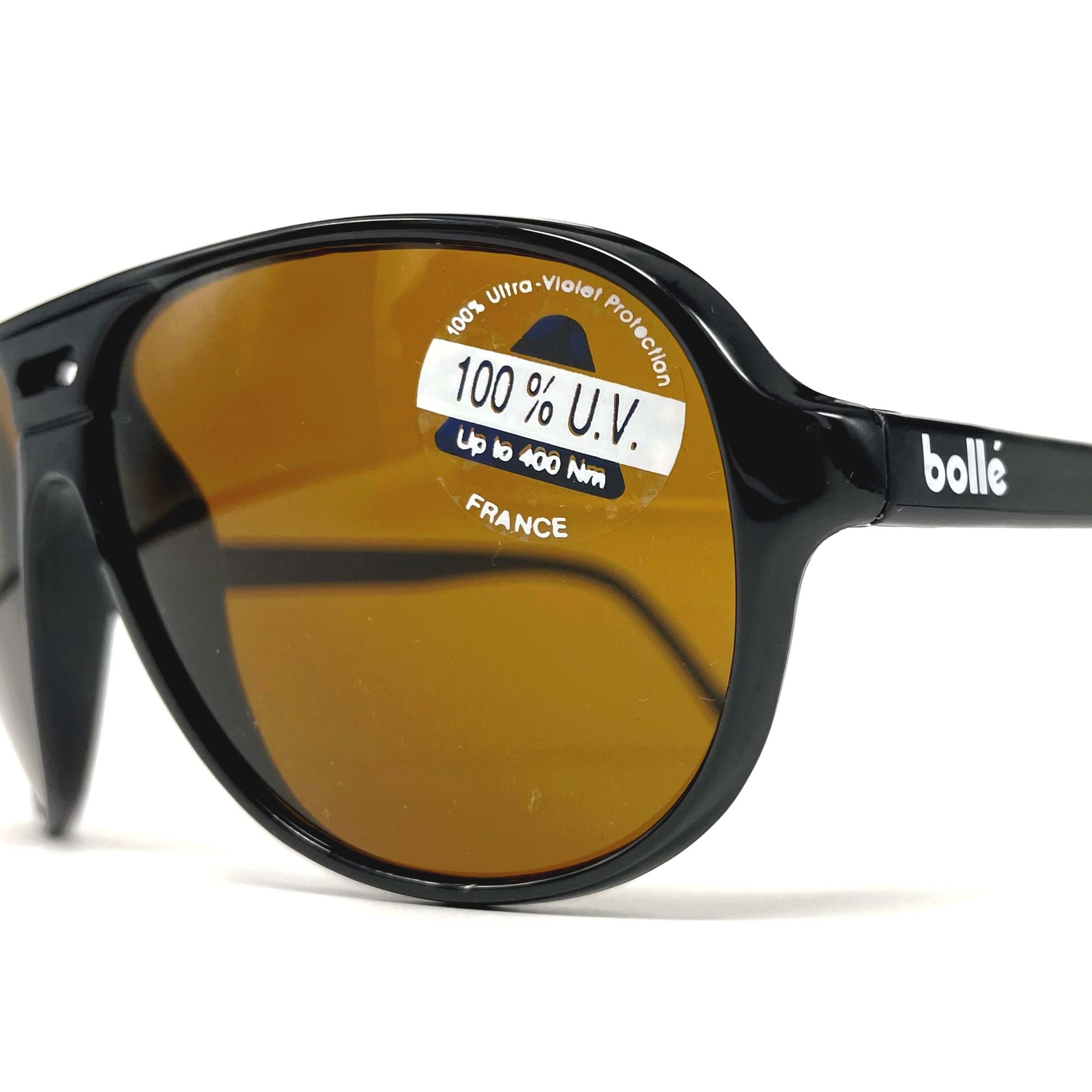 Vintage BOLLE 424 black aviator sports sunglasses