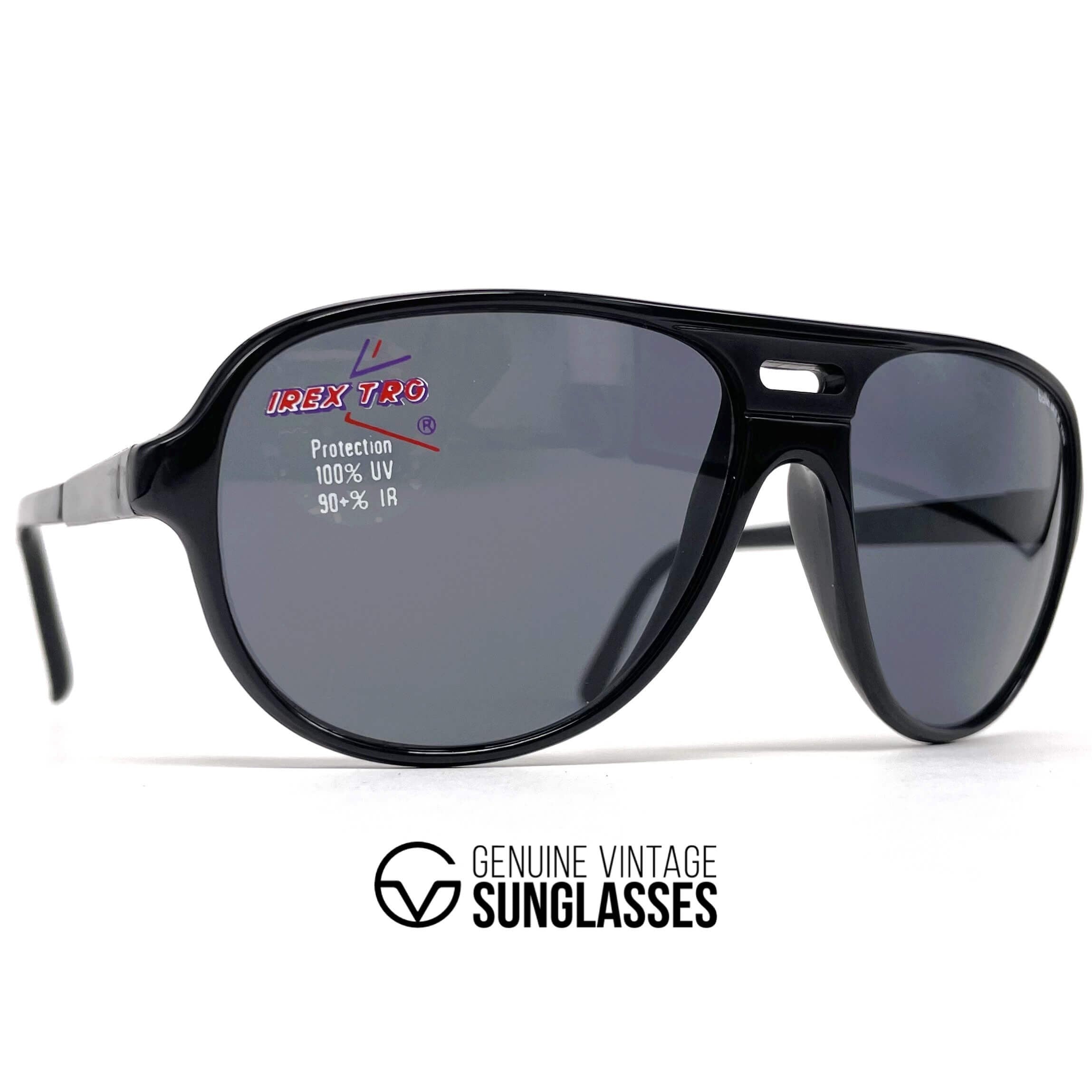Vintage BOLLE 424 Irex TRG black aviator sports sunglasses