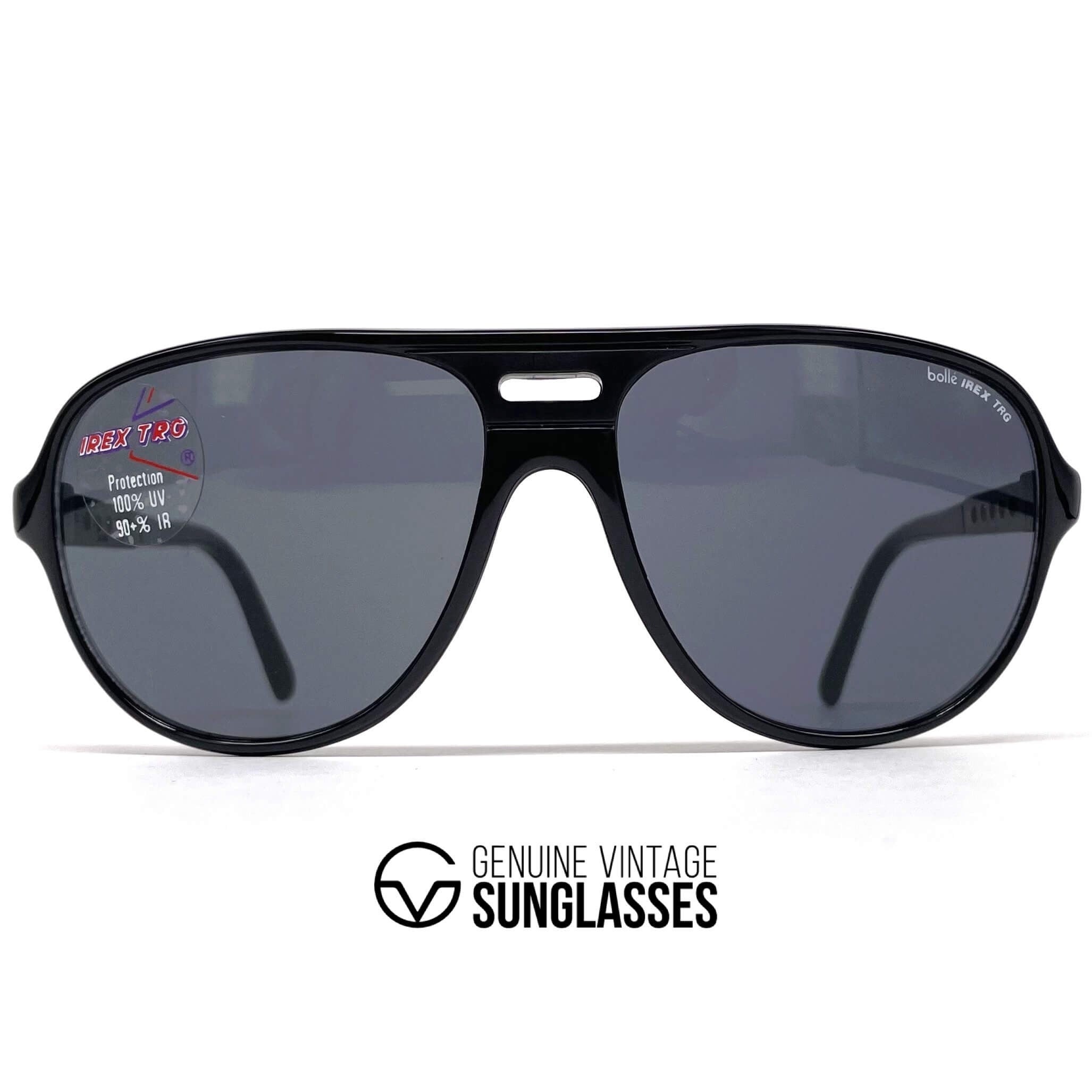 Vintage BOLLE 424 Irex TRG black aviator sports sunglasses