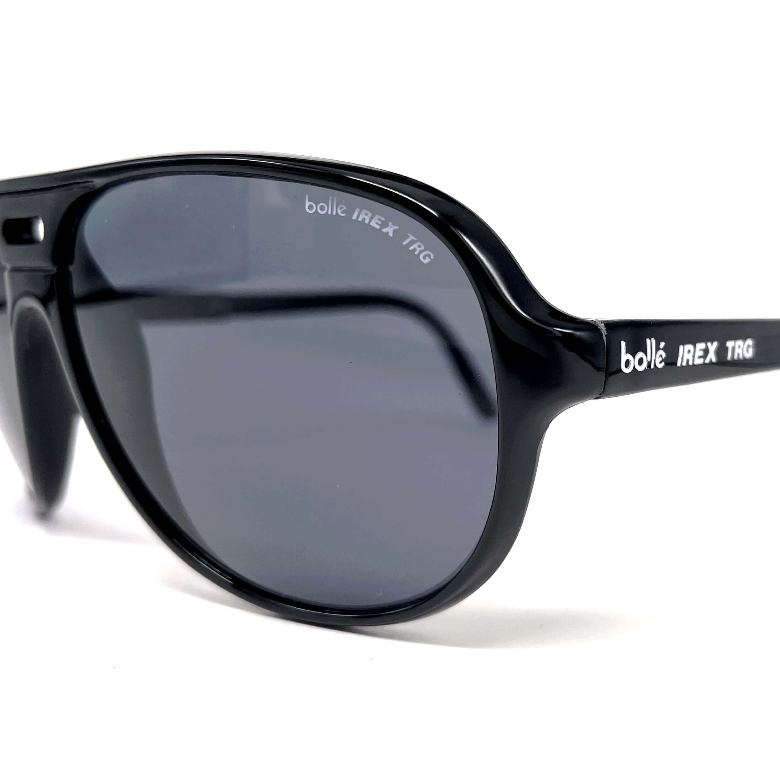 Vintage BOLLE 424 Irex TRG black aviator sports sunglasses