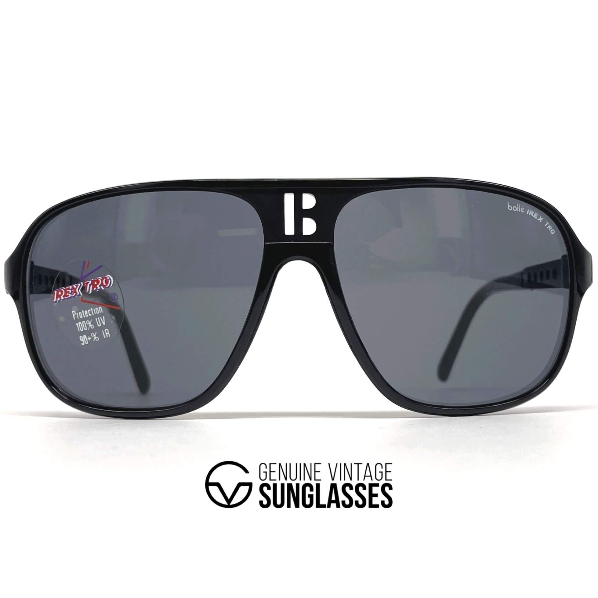 Vintage BOLLE 428 Irex TRG black aviator sports sunglasses