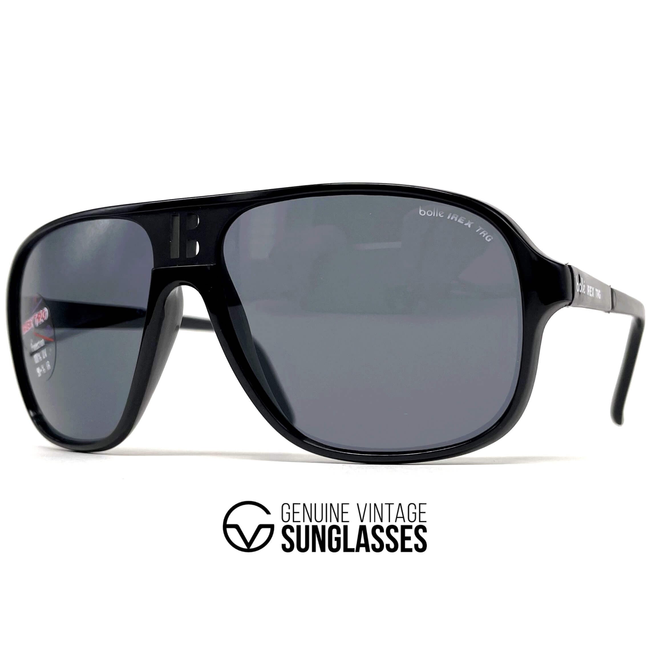 Vintage BOLLE 428 Irex TRG black aviator sports sunglasses