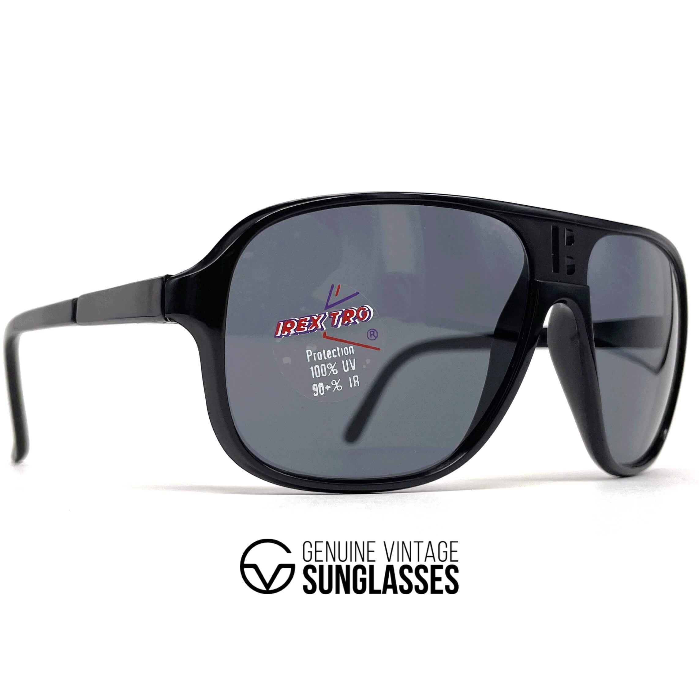 Vintage BOLLE 428 Irex TRG black aviator sports sunglasses