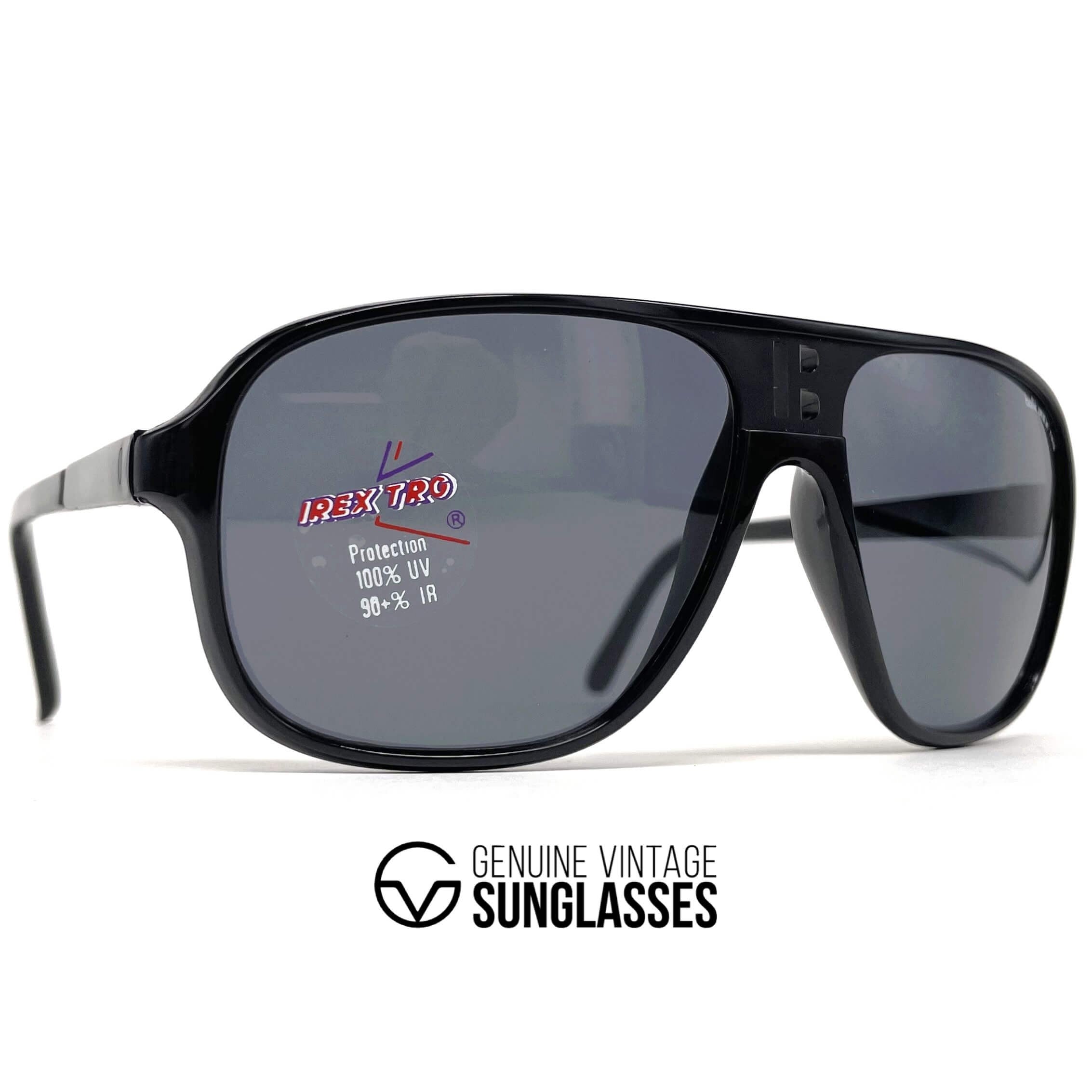 Vintage BOLLE 428 Irex TRG black aviator sports sunglasses