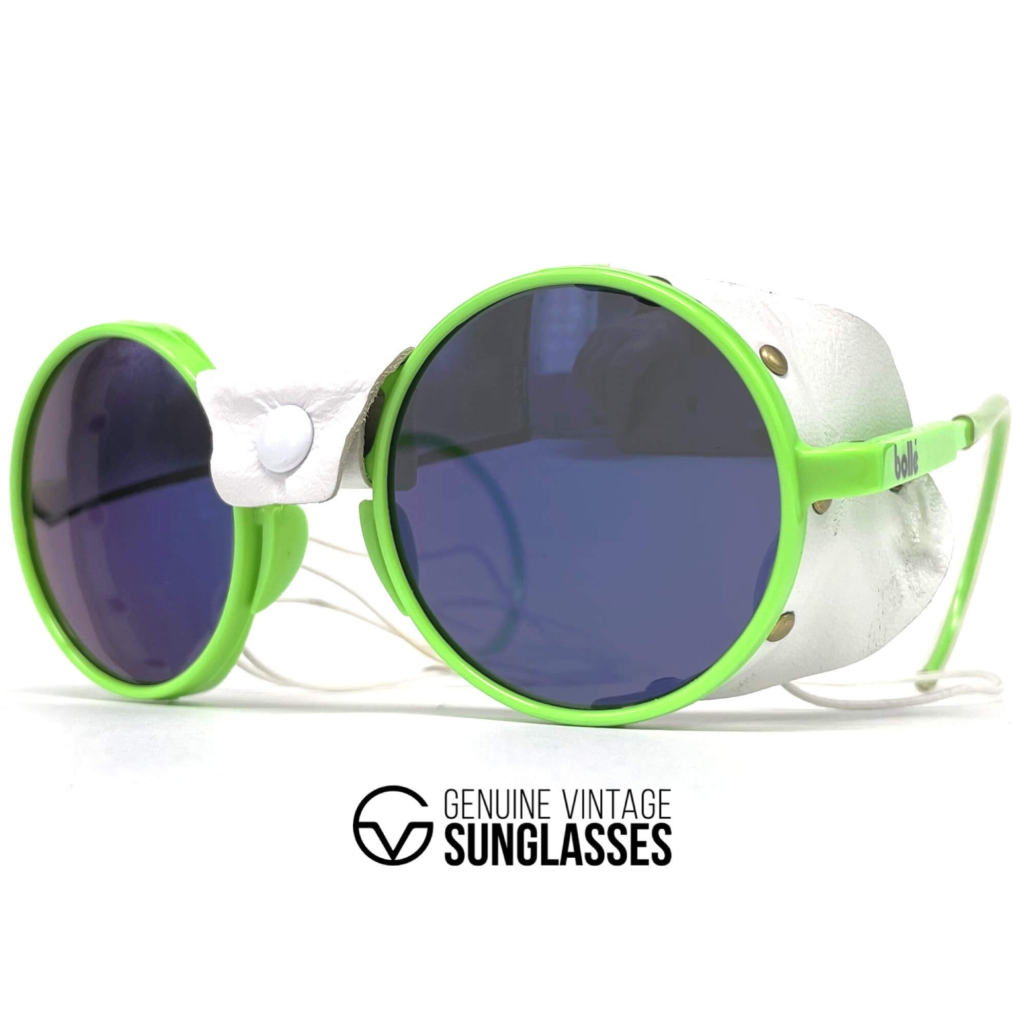Vintage BOLLE Acrylex yellow glacier sports sunglasses
