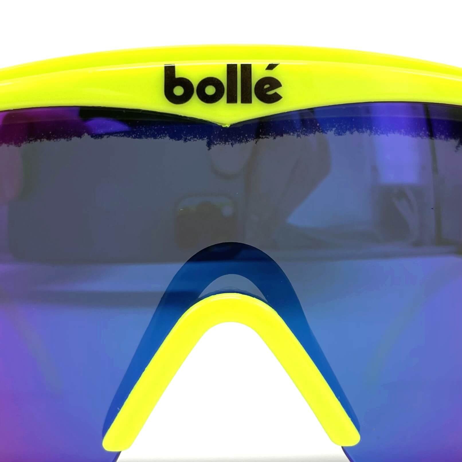 Vintage BOLLE Chrono sports yellow shield sunglasses