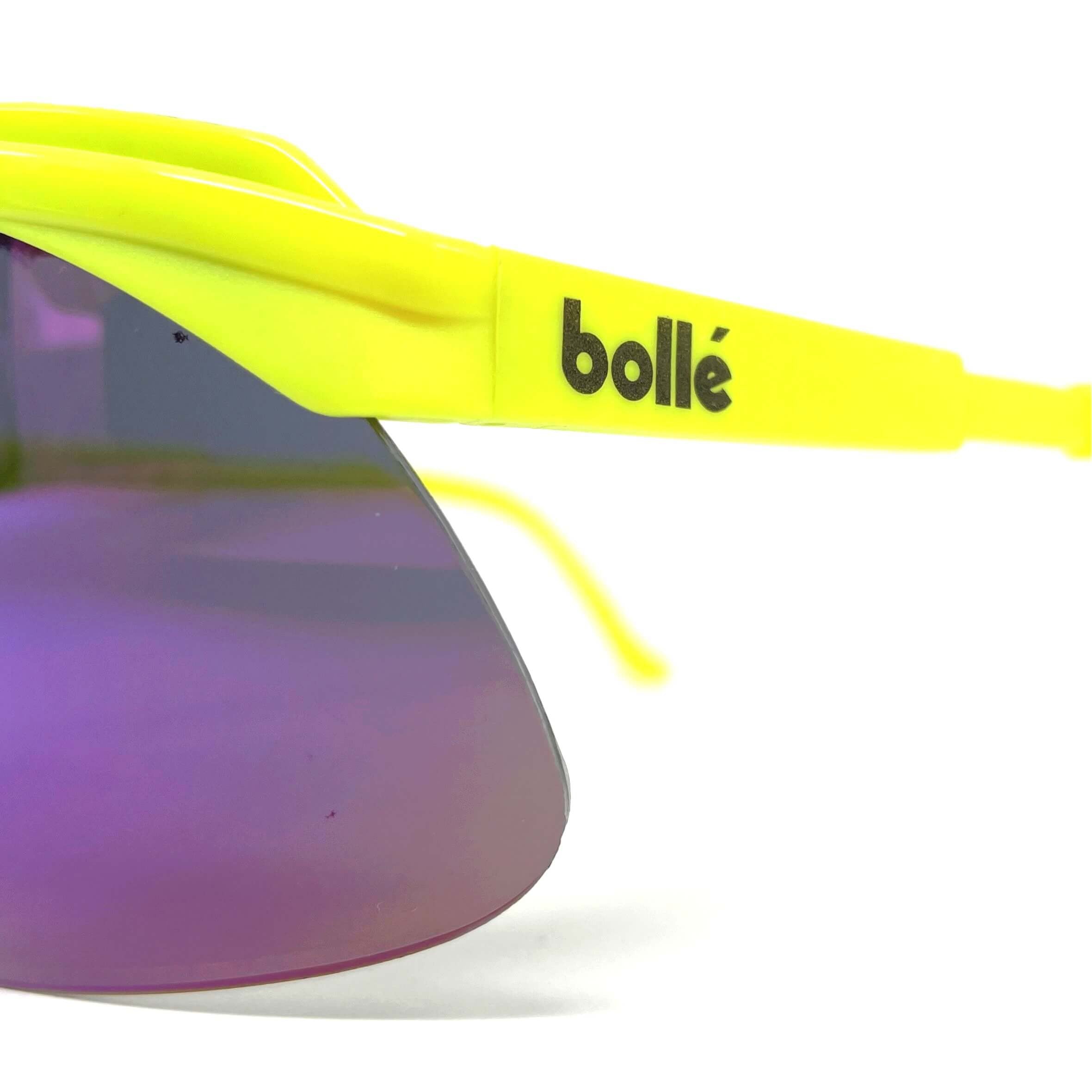 Vintage BOLLE Chrono sports yellow shield sunglasses