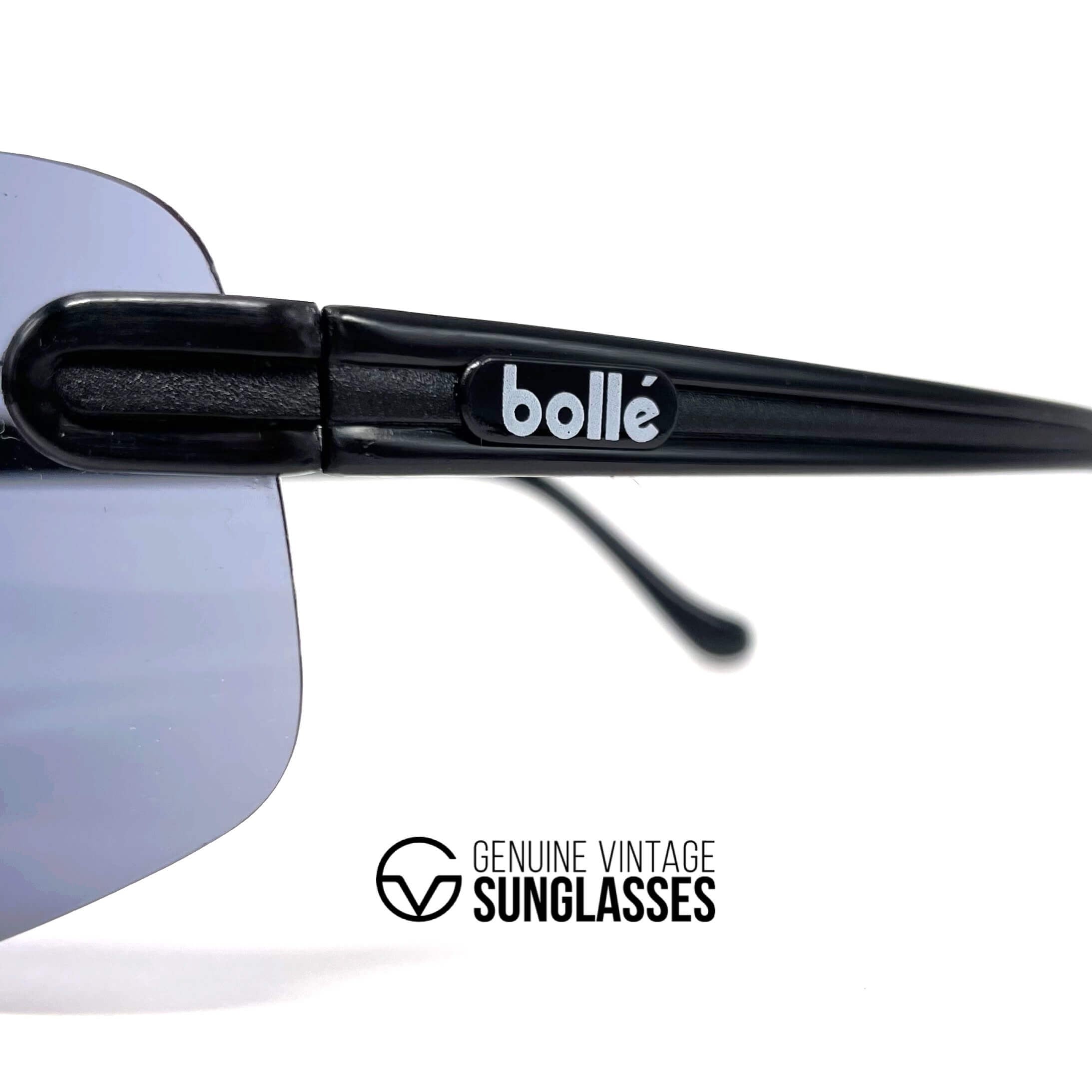 Vintage BOLLE Contour black yellow XXL sports sunglasses