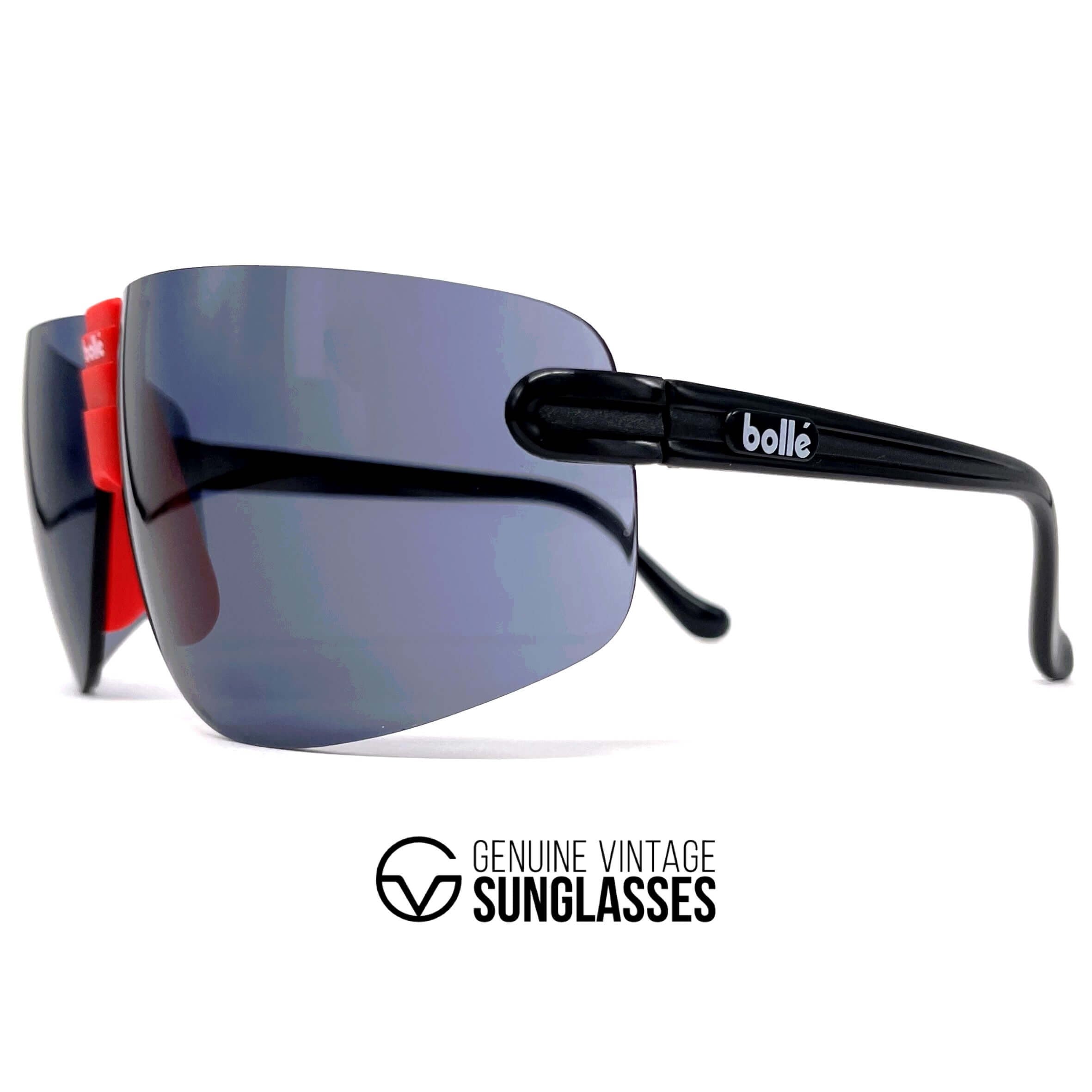 Vintage BOLLE Contour black red XXL sports sunglasses