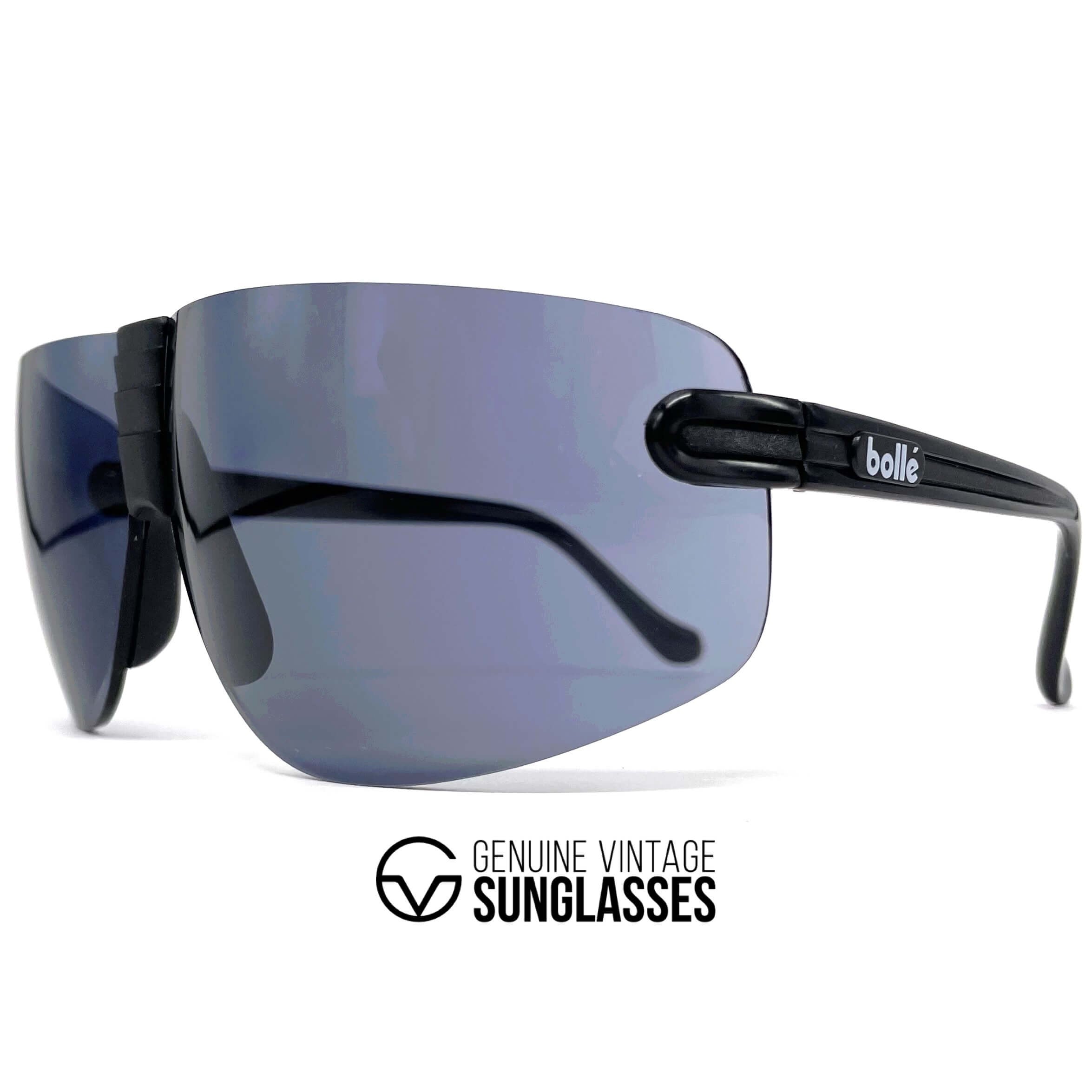 Vintage BOLLE Contour black XXL sports sunglasses