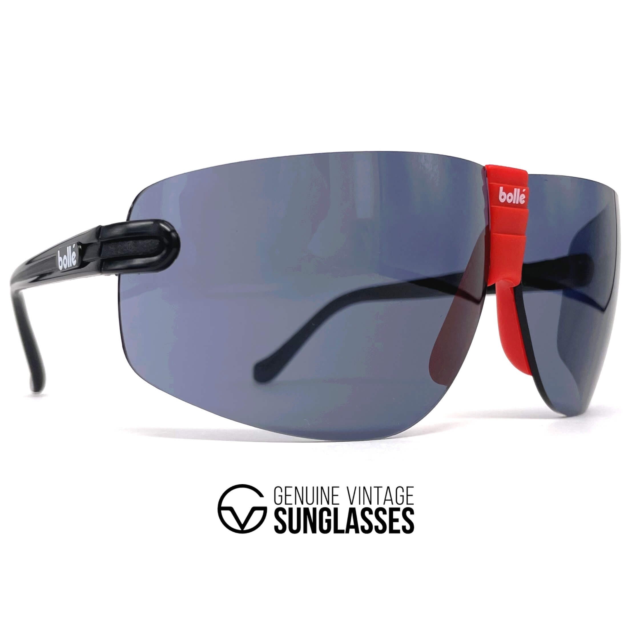 Vintage BOLLE Contour black red XXL sports sunglasses
