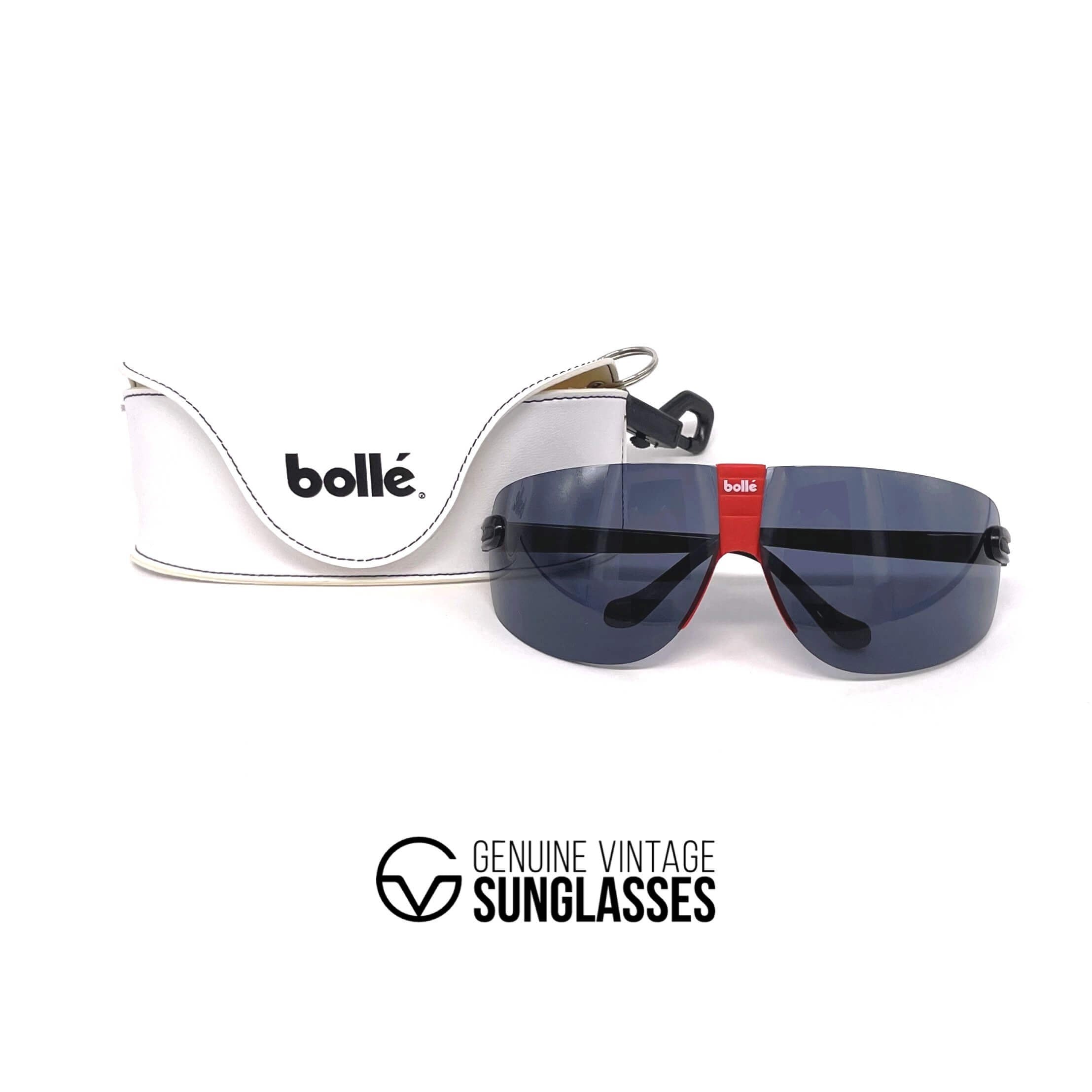 Vintage BOLLE Contour black red XXL sports sunglasses