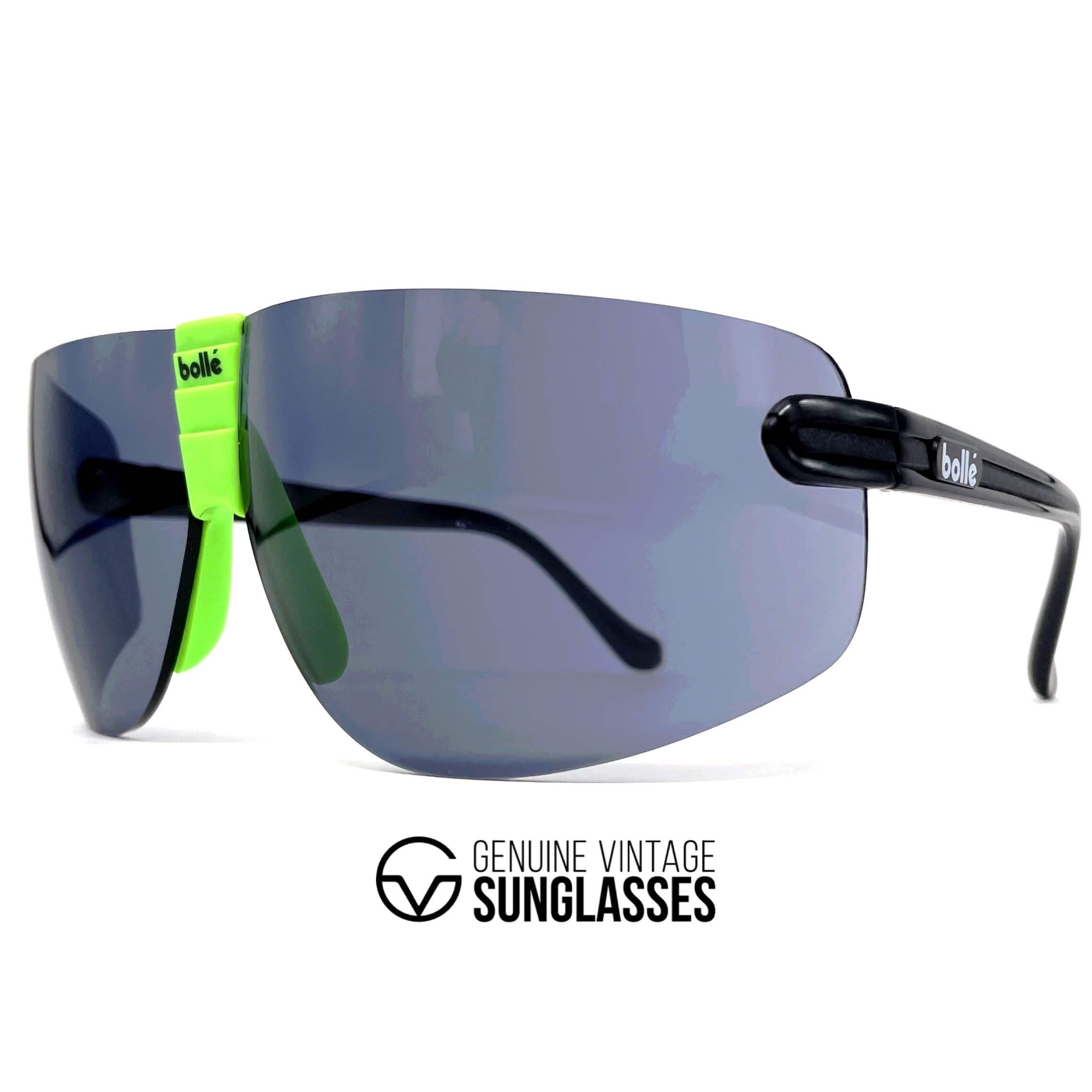 Vintage BOLLE Contour black XXL sports sunglasses