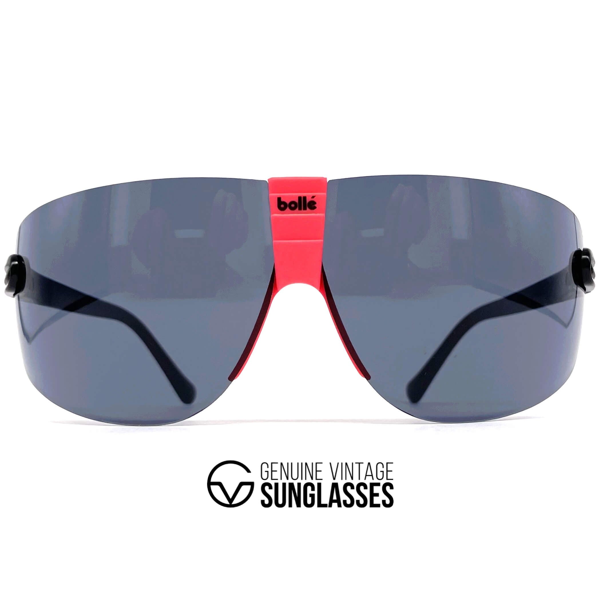Vintage BOLLE Contour black pink XXL sports sunglasses