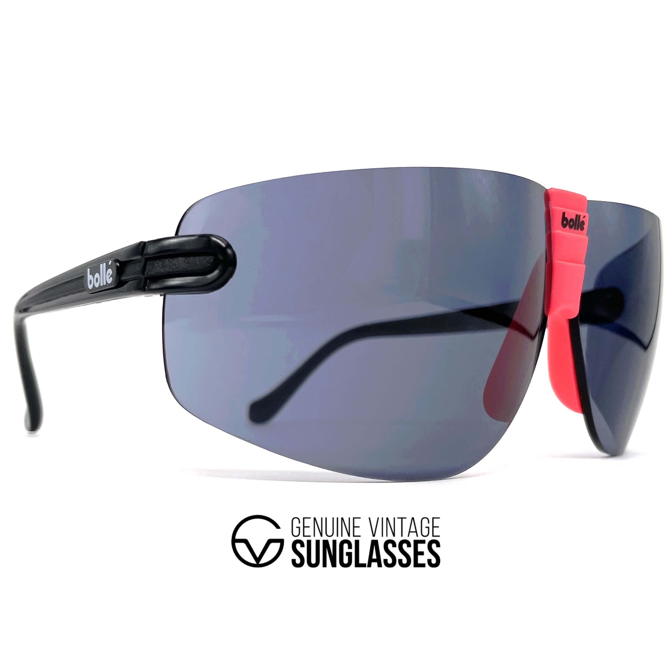 Vintage BOLLE Contour black pink XXL sports sunglasses