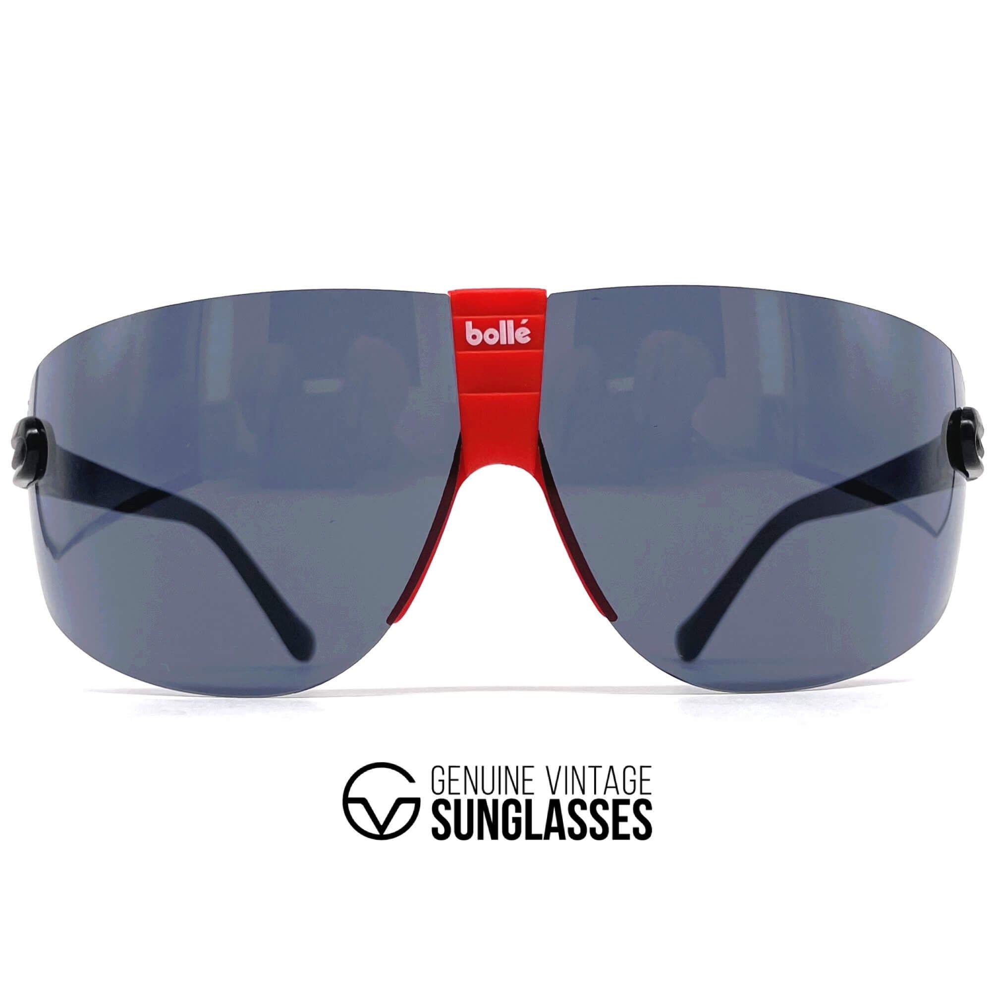Vintage BOLLE Contour black red XXL sports sunglasses