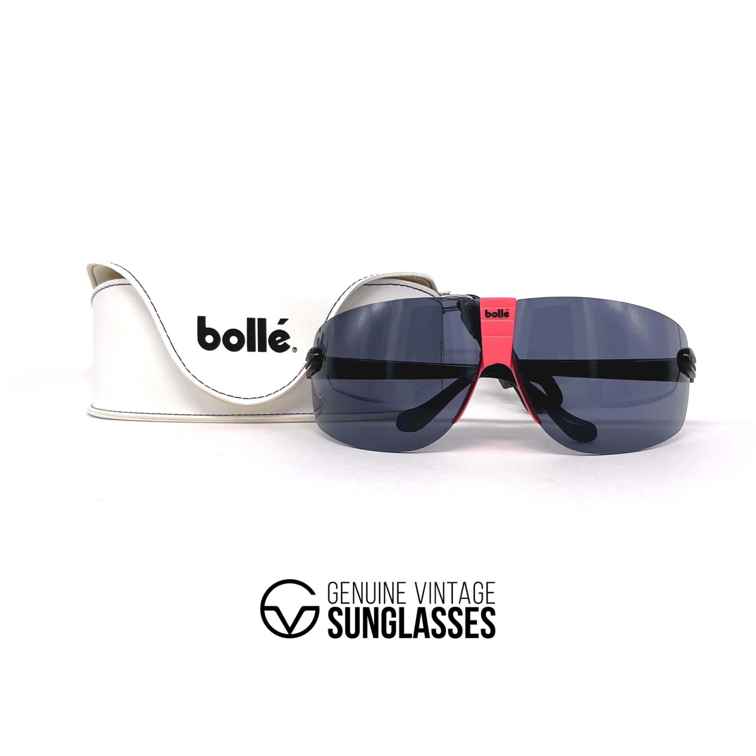 Vintage BOLLE Contour black pink XXL sports sunglasses